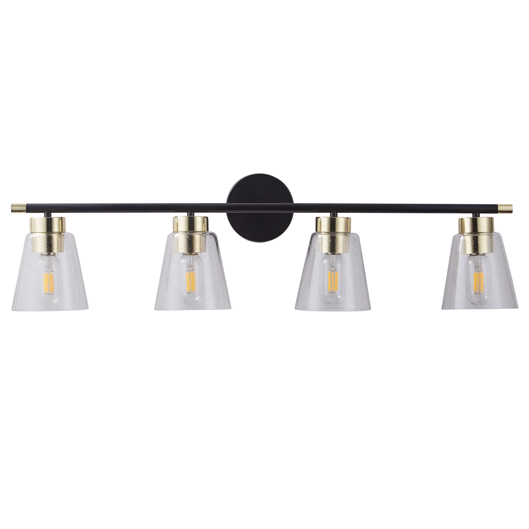 WELLFOR EX-VL1405 Vanity Lights 5.1-in 4 -Light Clear Modern/contemporary Vanity light