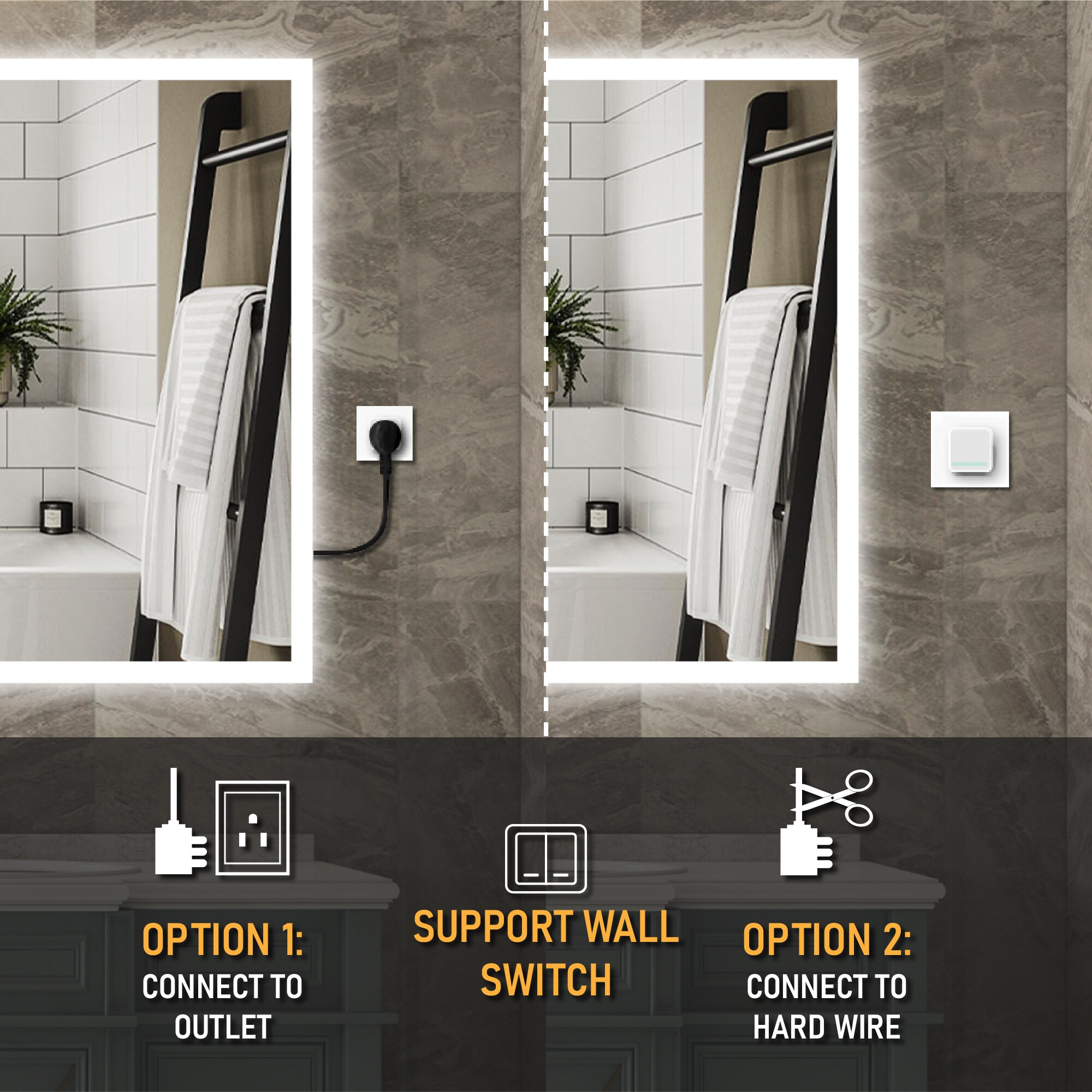 WELLFOR W7MRL7236 Framed-Bath-Mirrors - View #7