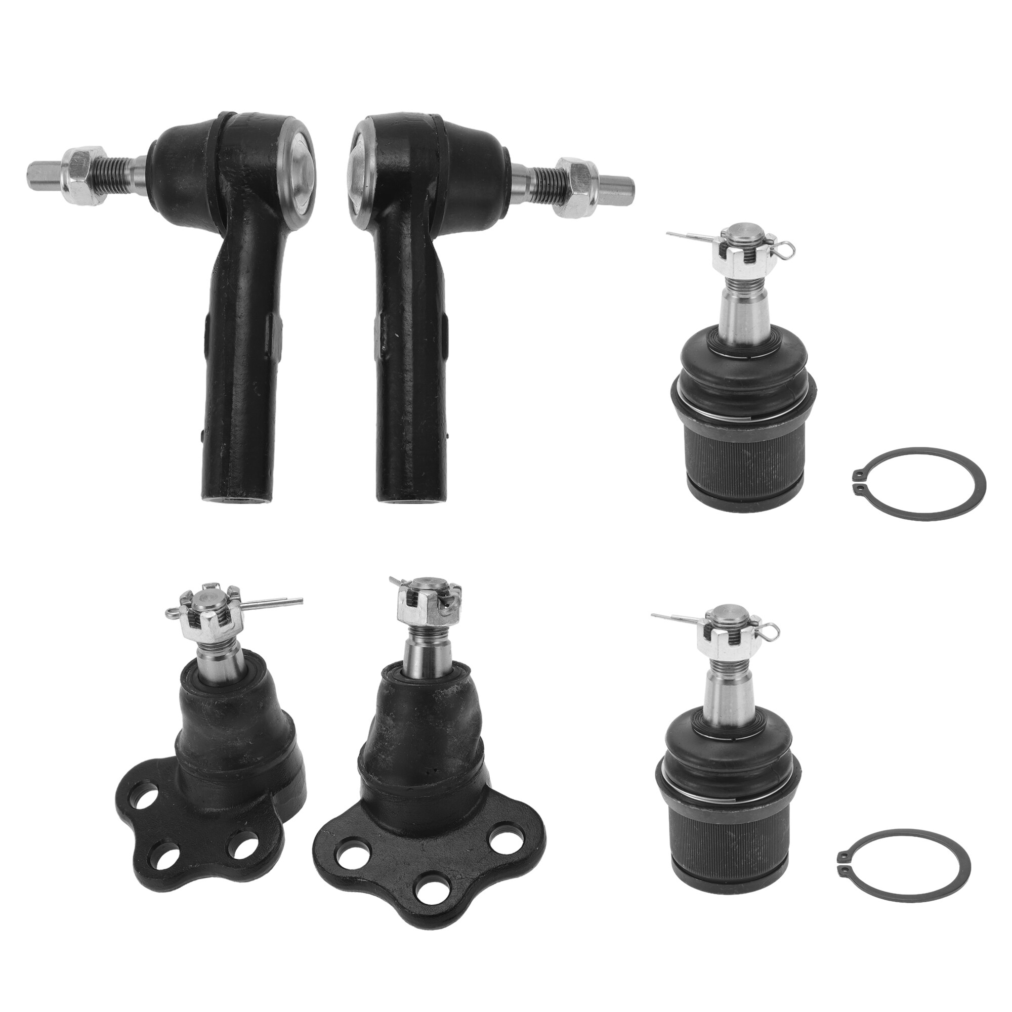 Unique Bargains 6pcs Front Suspension Kit Outer Tie Rod Ends Upper Lower Ball Joint for Dodge Dakota 2000-2004 4WD for Dodge Durango 2000-2003 4WD No.ES3572/ES3573