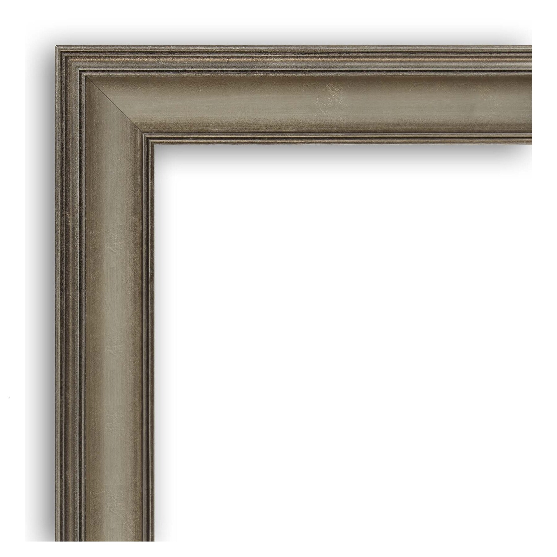 Mezzanine Antique Silver 29" x 23" Beveled Wood Bathroom Vanity Mirror