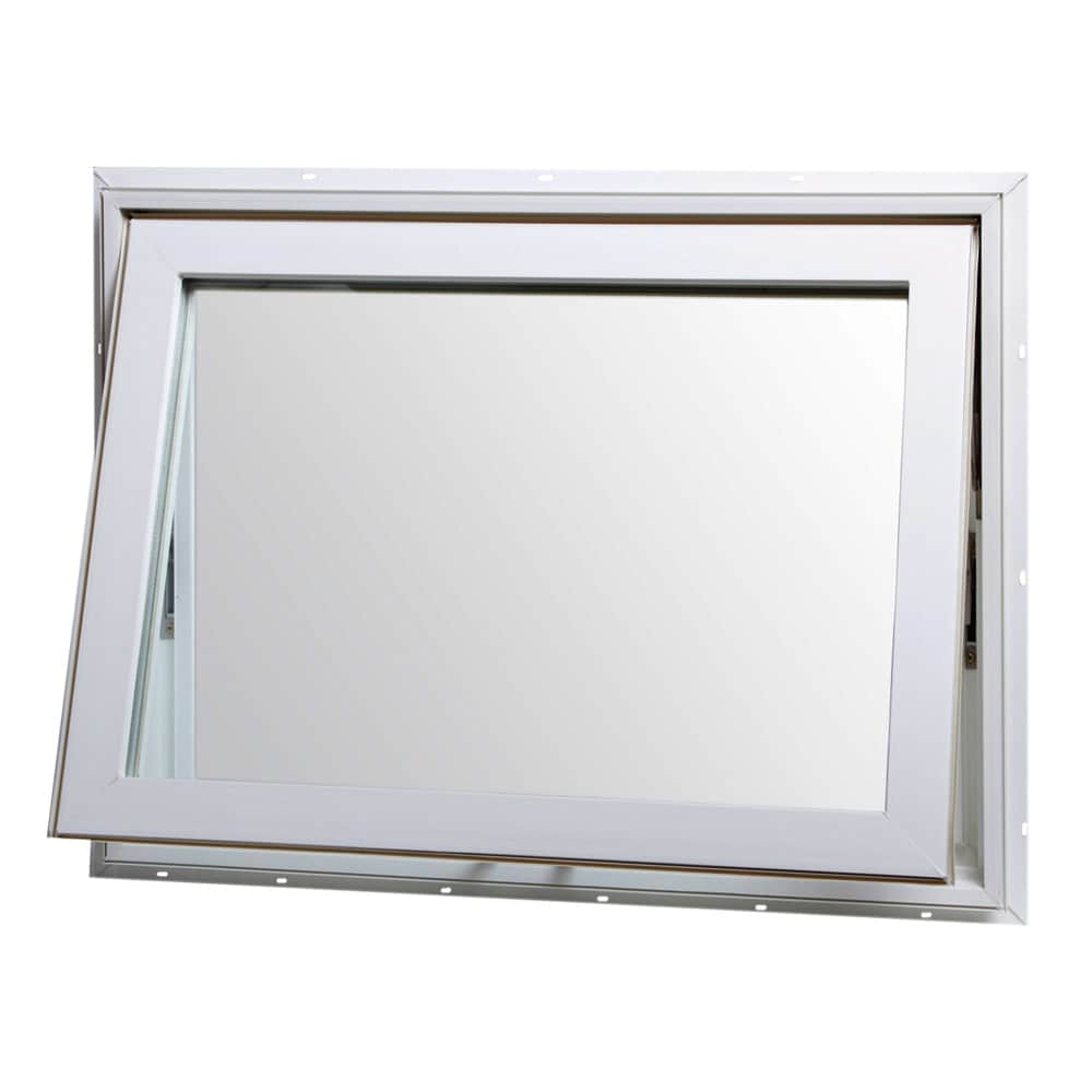 TAFCO VAW3224 500 Series 31-1/2-in x 23-1/2-in x 3-1/4-in Jamb Single Vinyl New Construction White Awning Window Full Screen Included