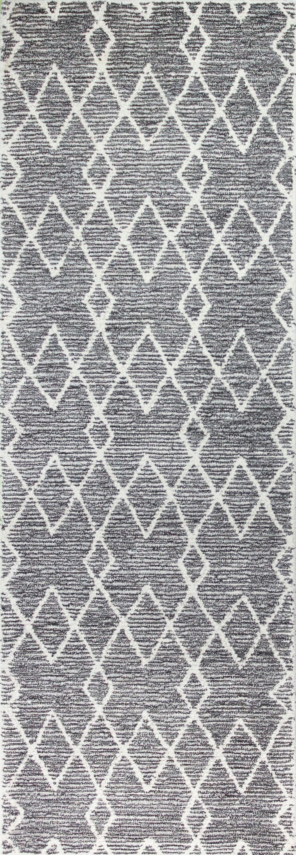 Bashian 649652292427 3 X 8 (ft) Wool Charcoal Indoor Geometric Farmhouse/Cottage Runner Rug