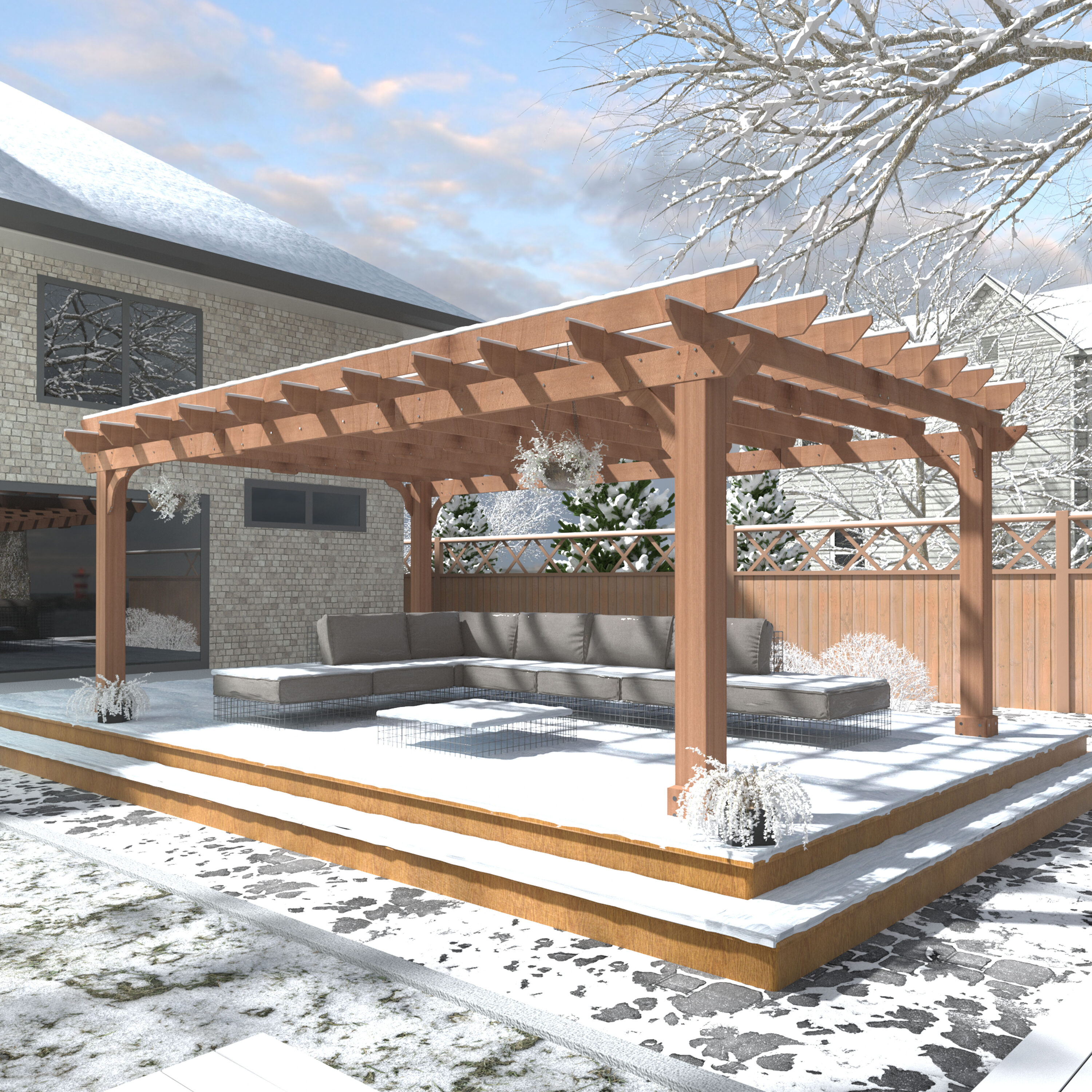 VEIKOUS PG0202-1220-GY1 Pergolas-2 - View #9