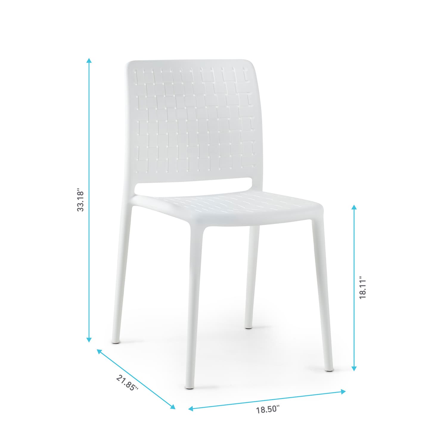 World Rug Gallery FS8053WHITE2 Patio-Chairs - View #6
