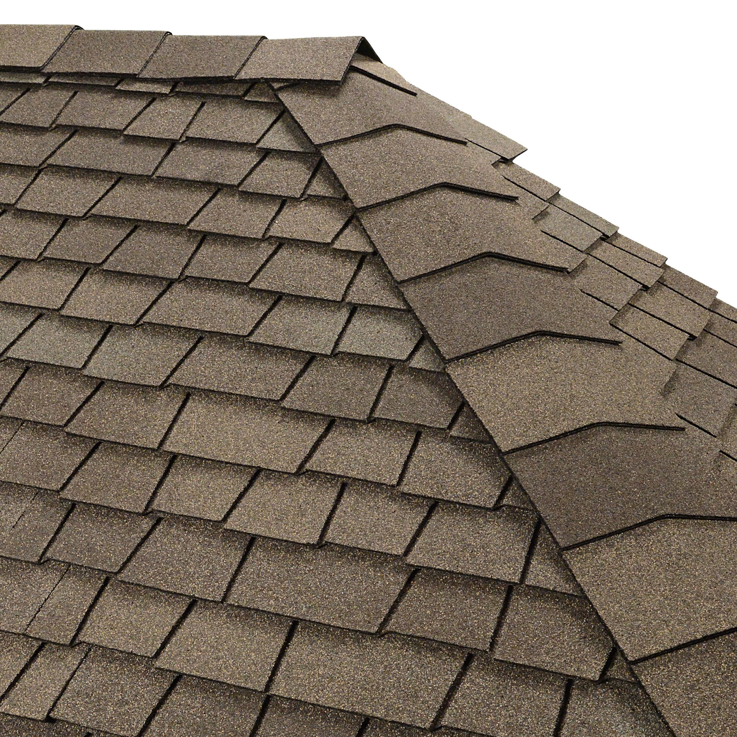 GAF 0847166 Timbertex Cedarwood Abbey Algae Resistant Hip Ridge Roof Shingles ( 20-lin ft per Bundle )