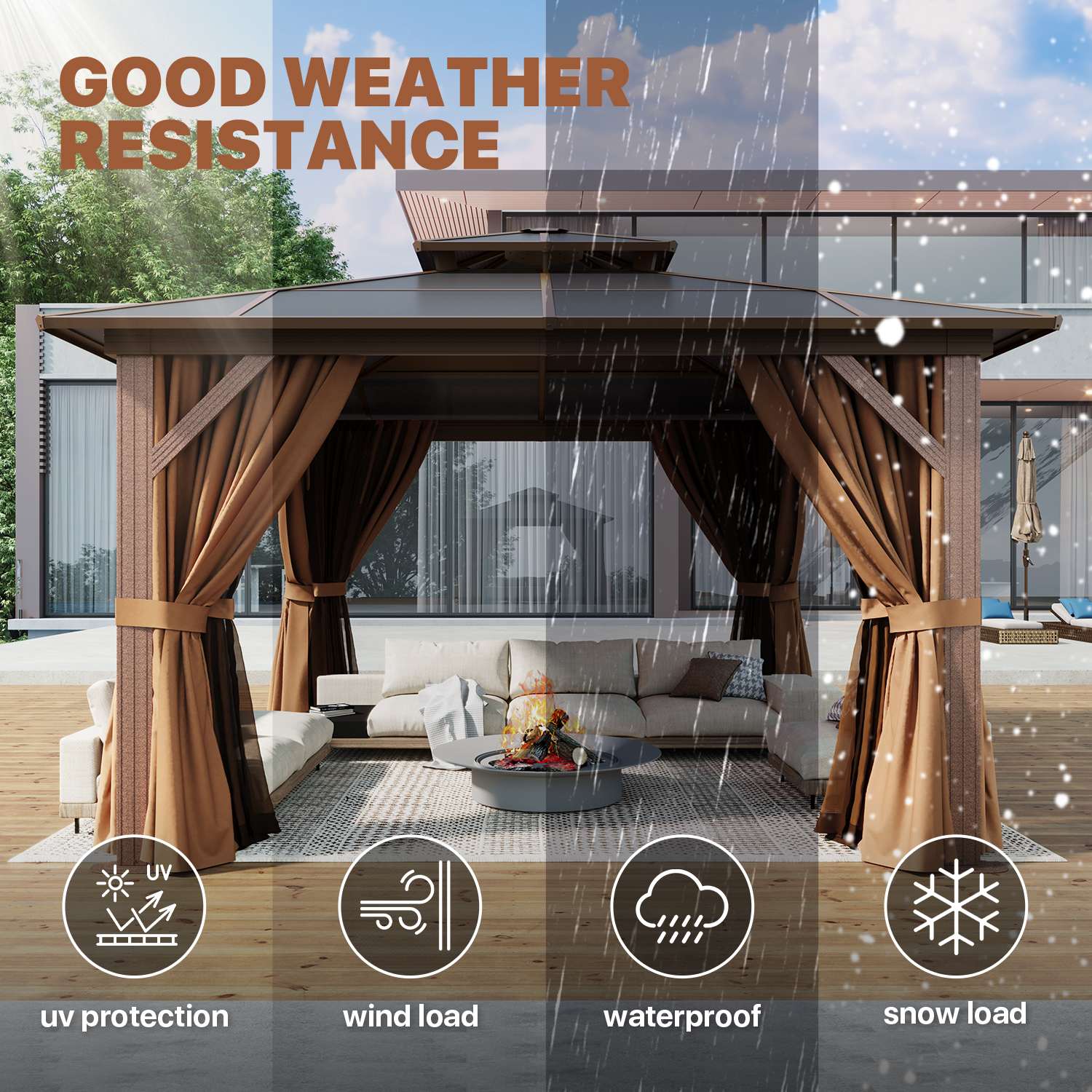 Sunmthink GBSM36R03 Wood-Resin-Gazebos - View #7