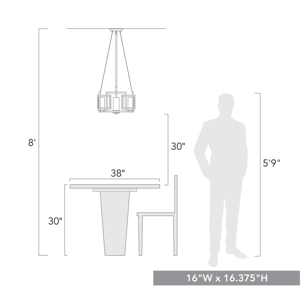 Golden Lighting 6068-4P PW Pendant-Lights - View #5