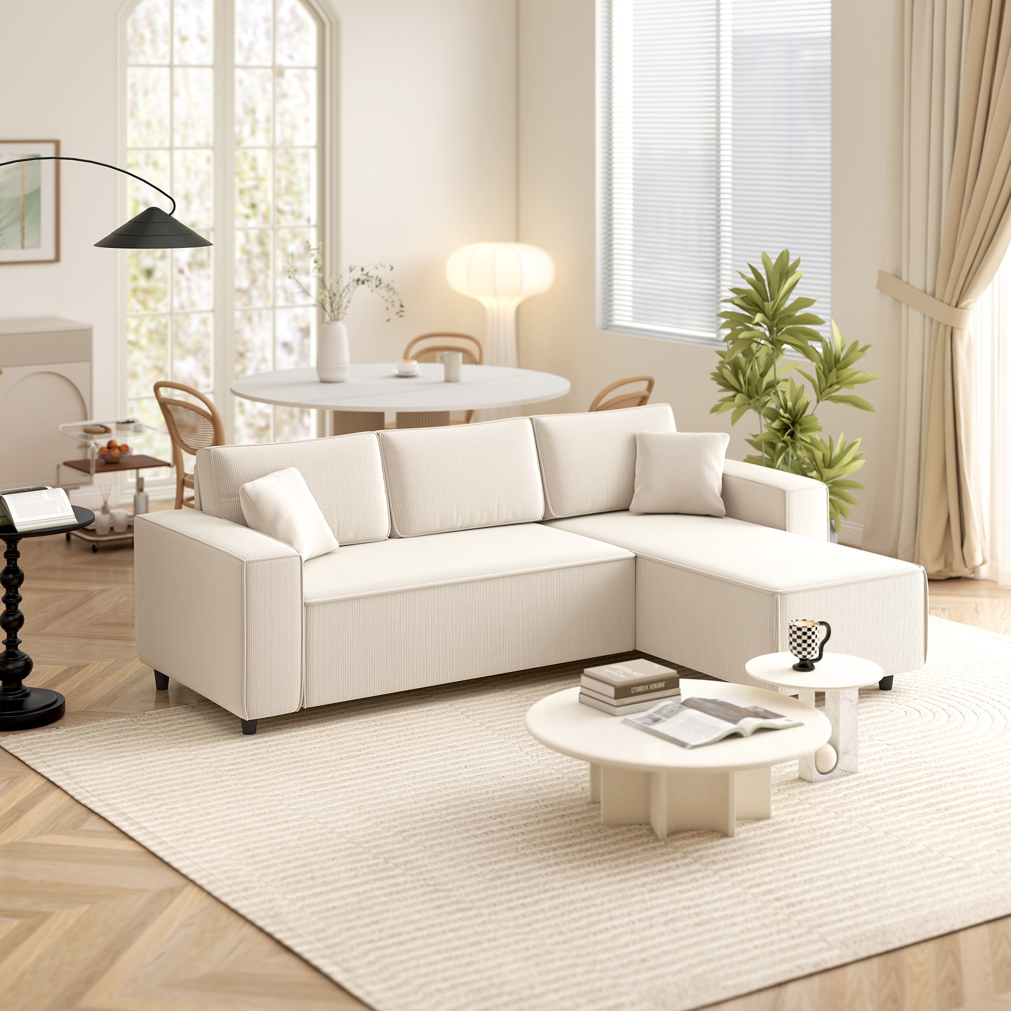 HomCom 83B-352V00CW Sofas-Loveseats - View #9