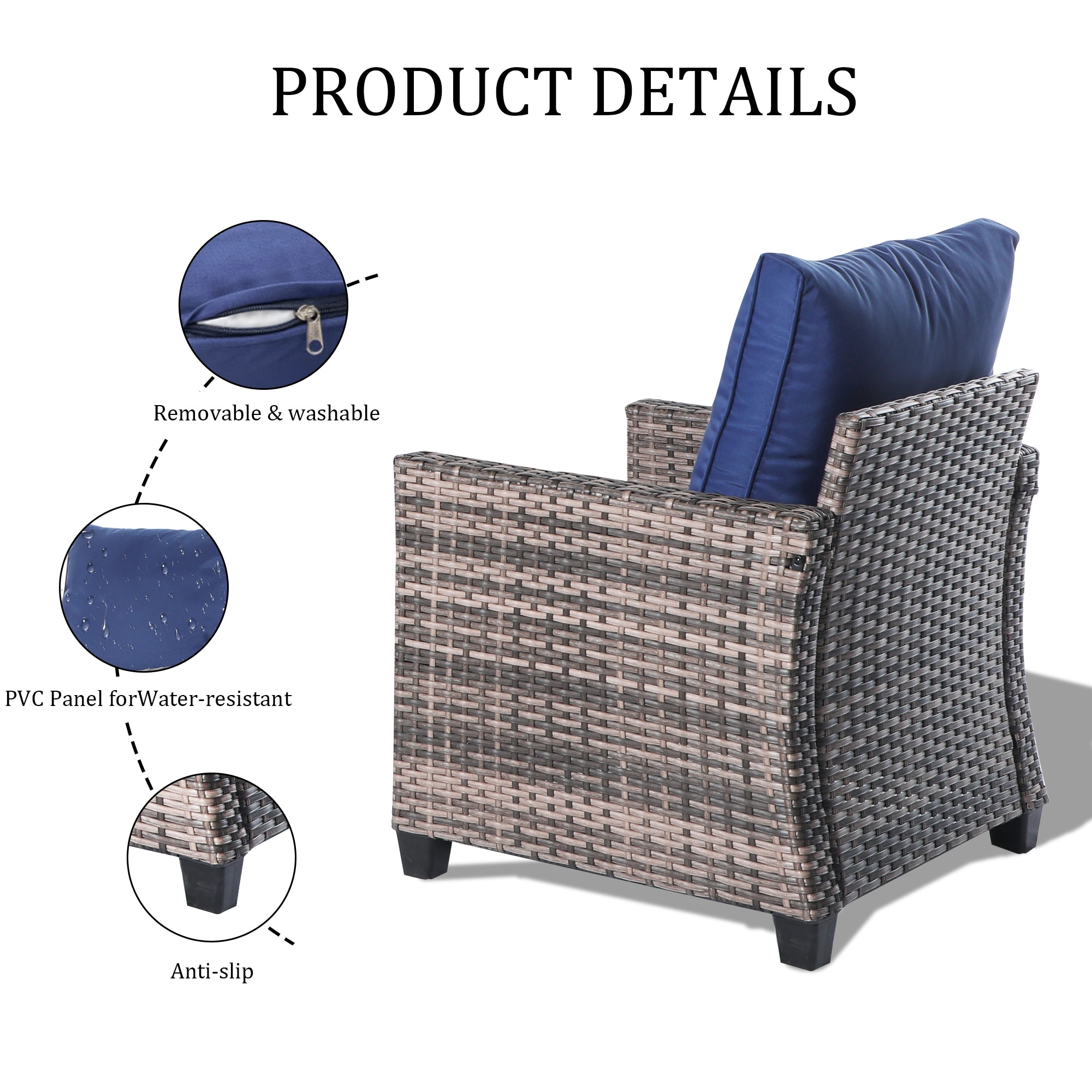 Yardgrace BSHHC2001LS1-LS Patio-Sofas-Daybeds - View #5