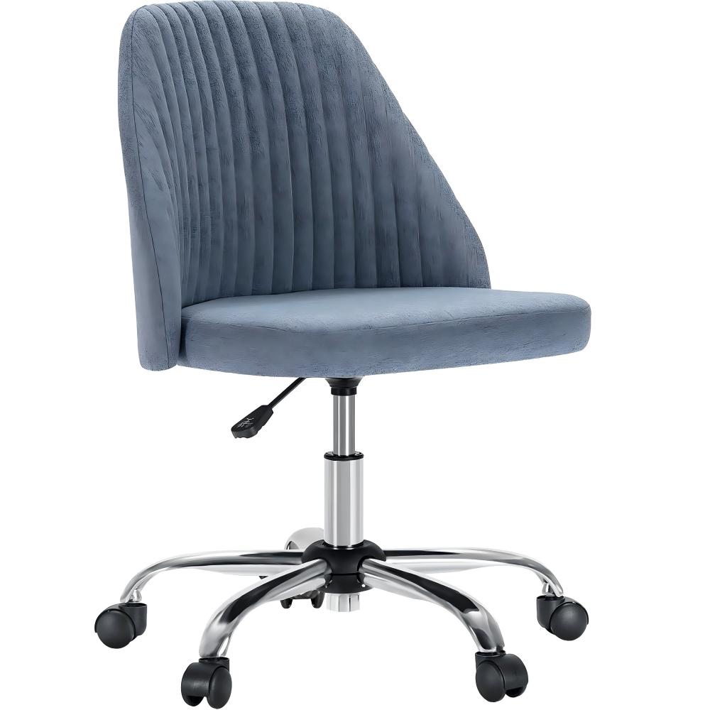 Clihome CMCH-516BL Modern swivel desk chair Gray Contemporary Ergonomic Adjustable Height Swivel Fabric Desk Chair