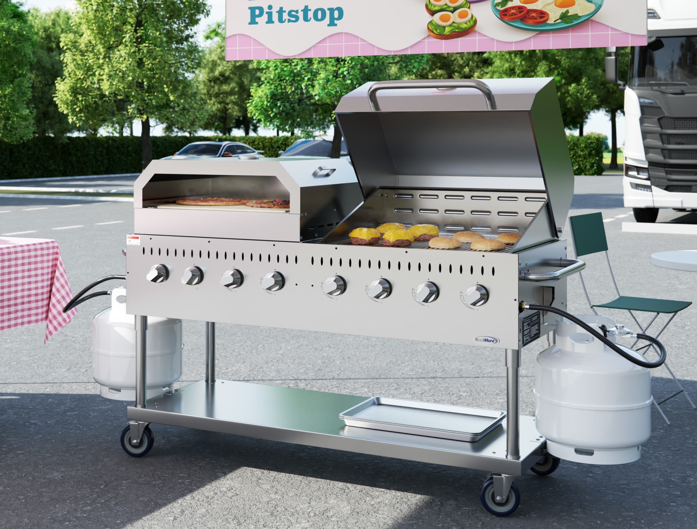 KoolMore LOW-CGKIT6-D30P30 Gas-Grill - View #3