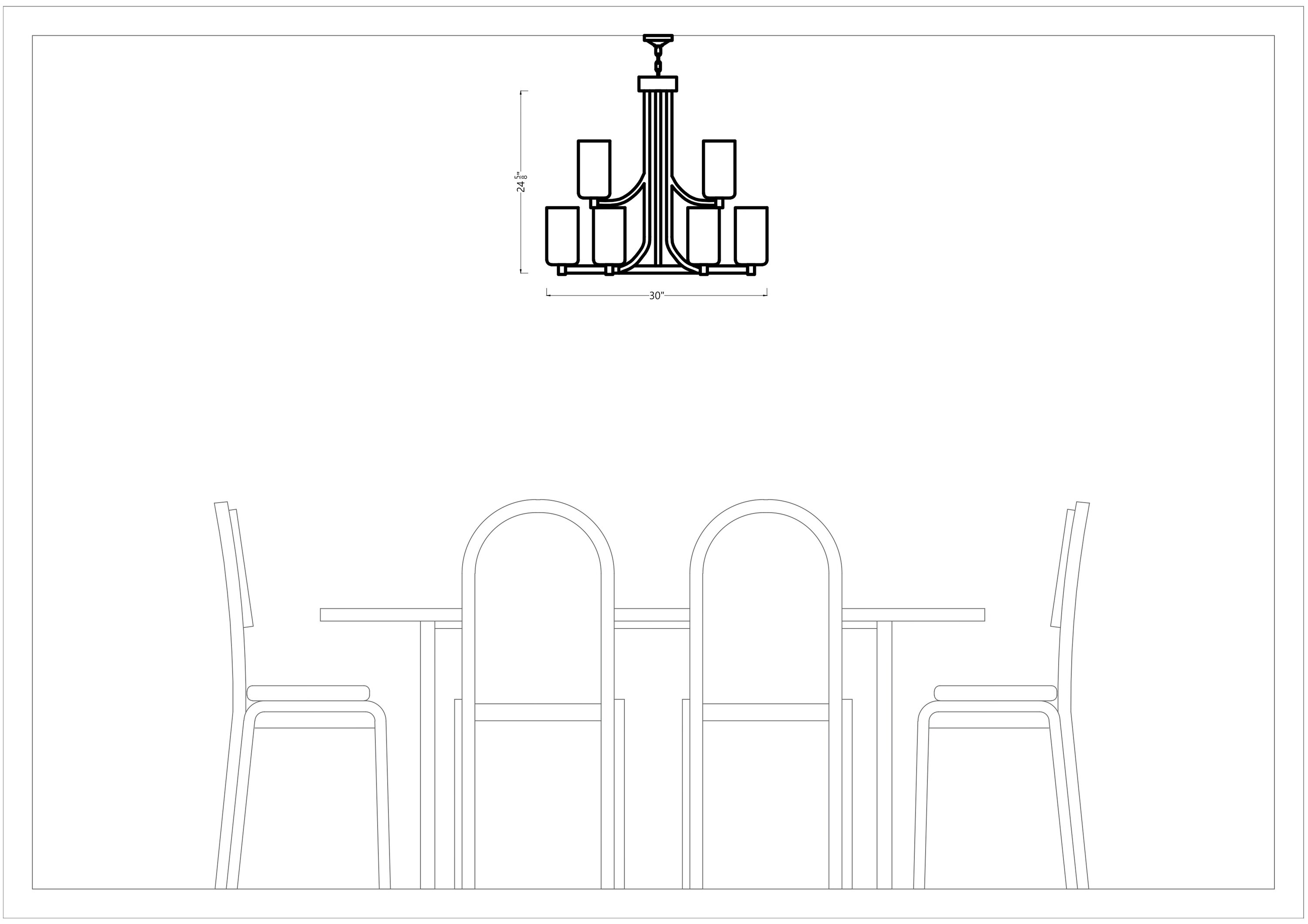 Modern Brushed Nickel 9-Light Chandelier with White Glass Shades
