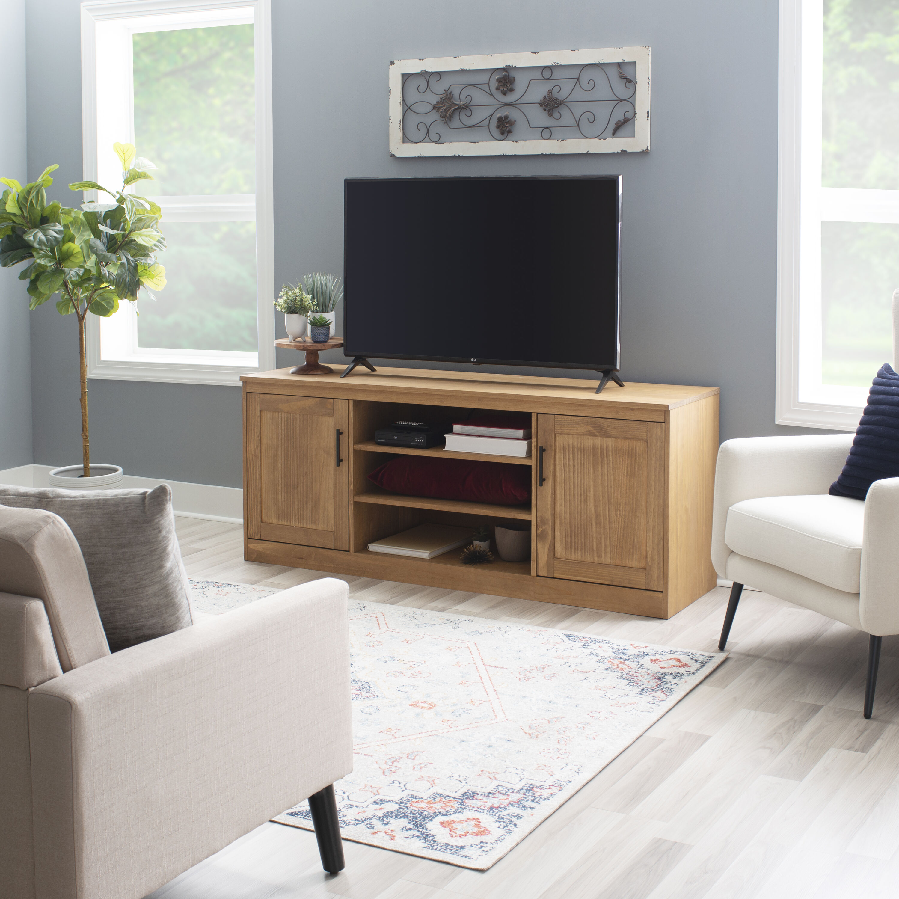 Linon VT103NAT01ASU Tv-Stands - View #5