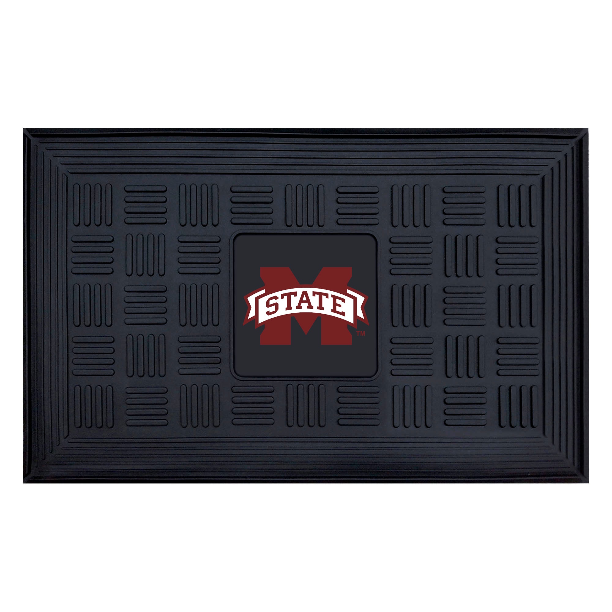 FANMATS 11777 Mississippi State Bulldogs 2-ft x 3-ft Black Vinyl Rectangular Indoor or outdoor Decorative Sports Door mat