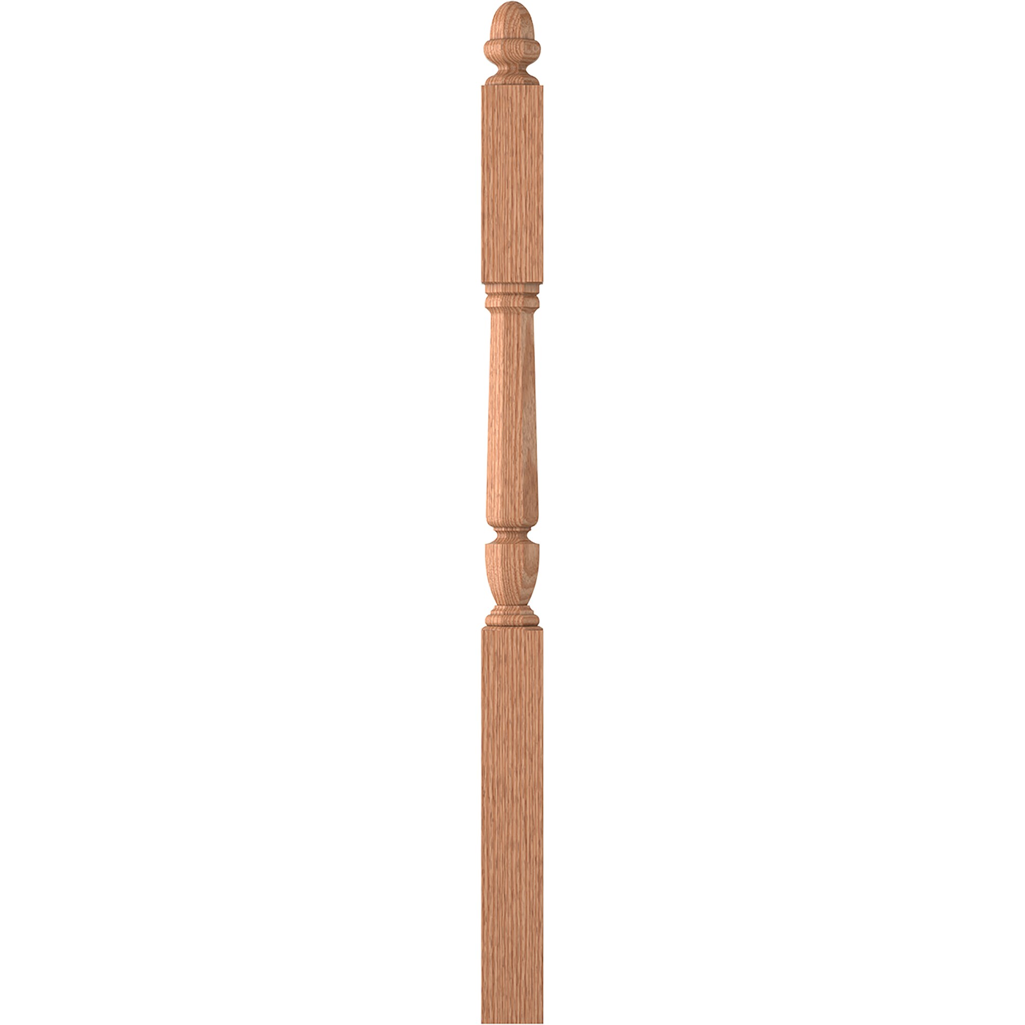L.J. Smith Stair Systems LJP-30458-O Regent 3.5-in x 57.75-in Unfinished Red oak Balcony Stair Newel Post
