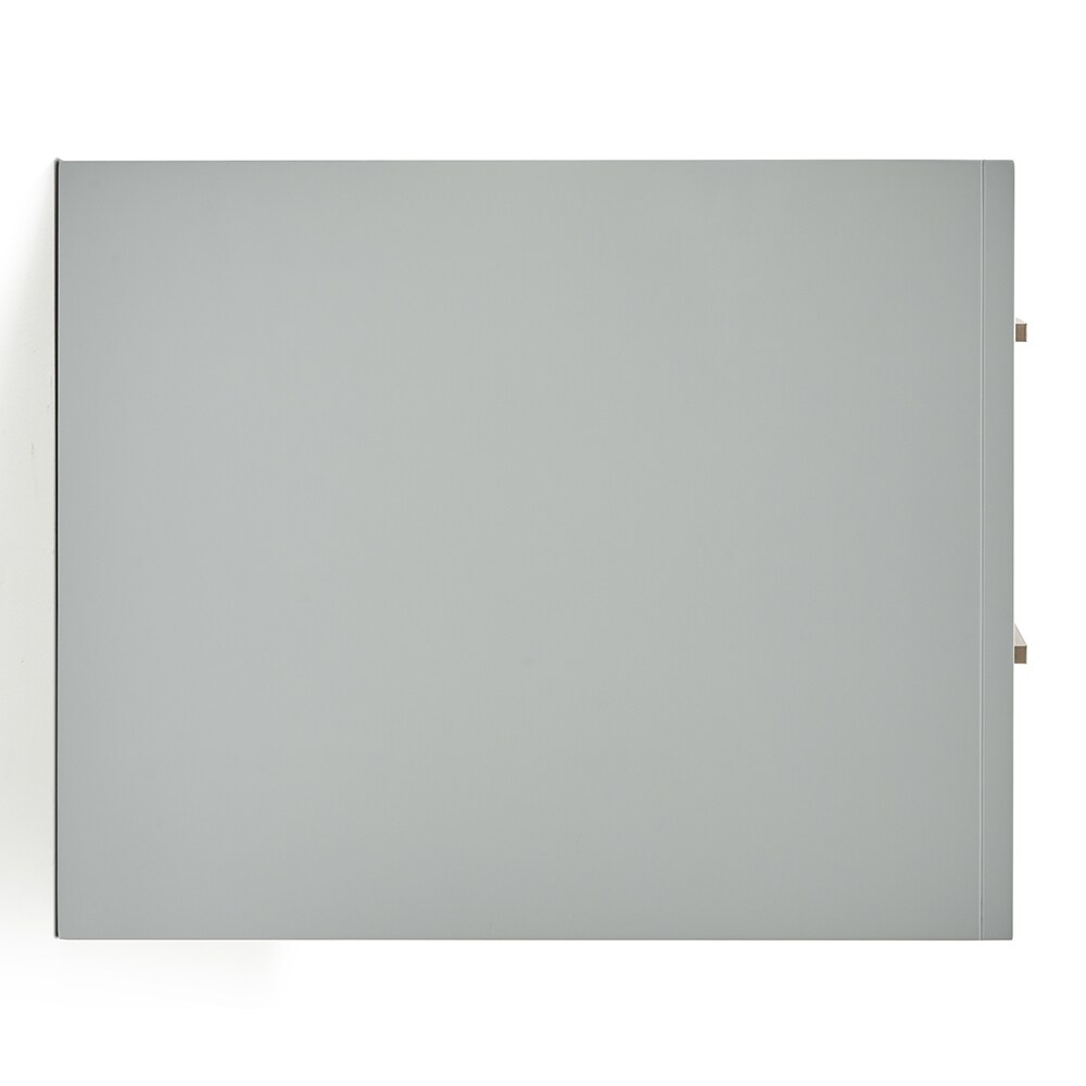 54" Gray Solid Hardwood Wall-Mounted Single Vanity Base