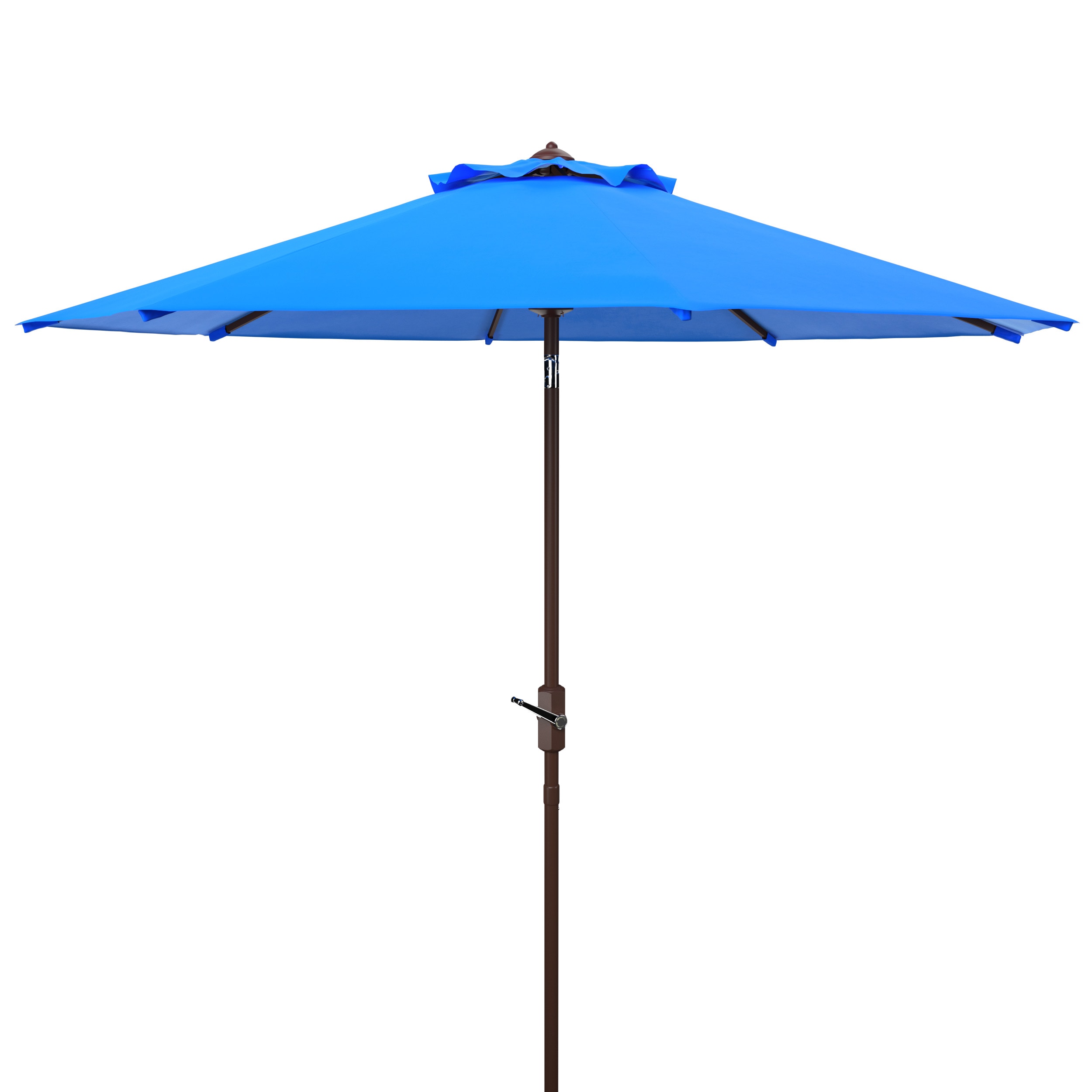 Safavieh PAT8001P 8.4-ft Aluminum Blue Auto-tilt Market Patio Umbrella