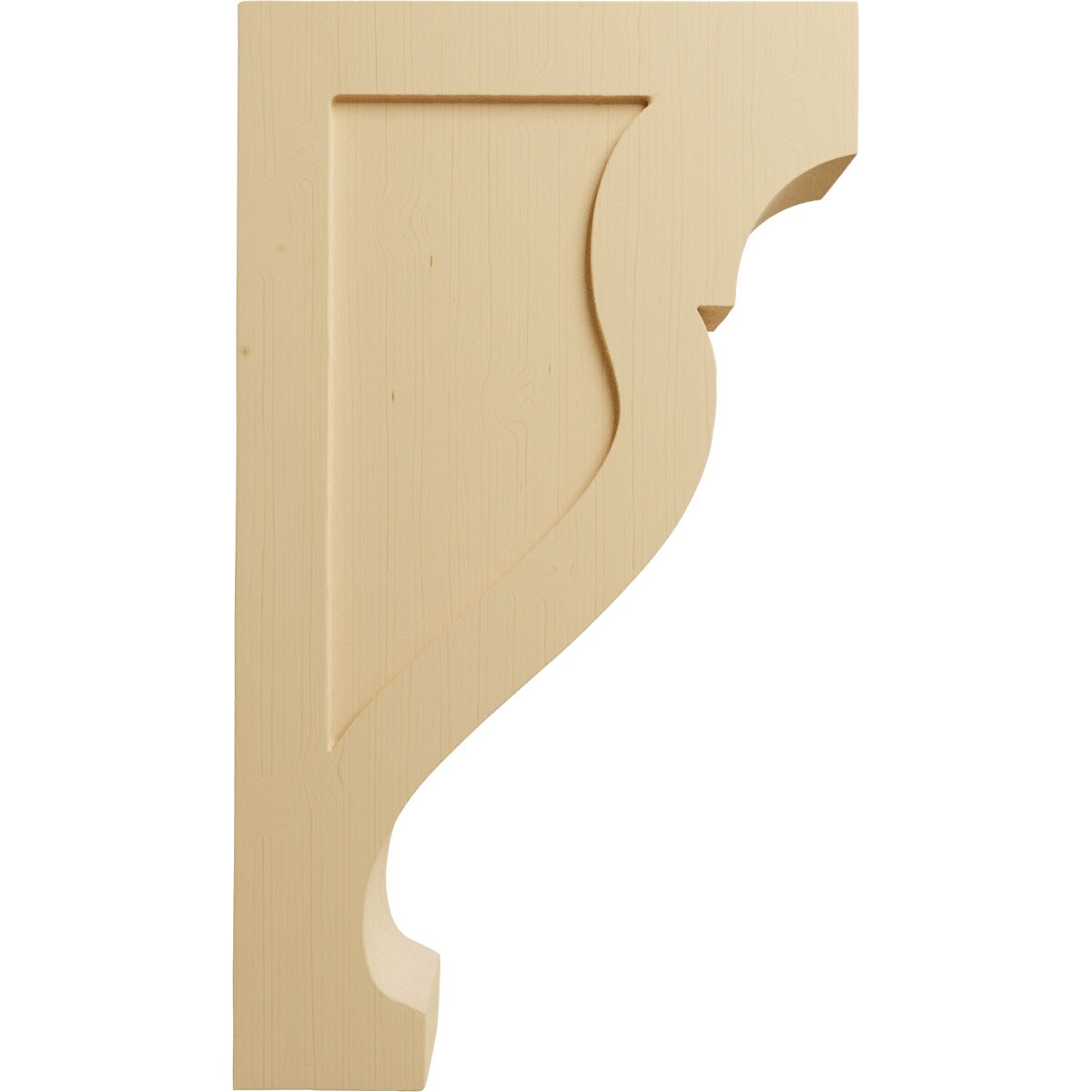 Alder Hand-Carved 14" Wood Corbel Bracket