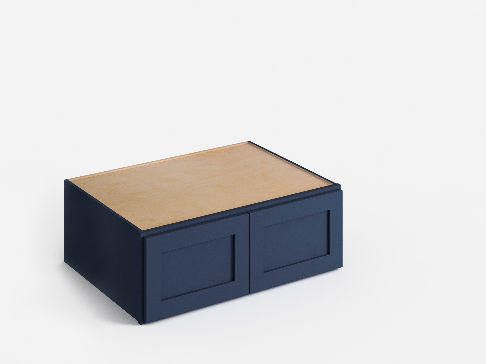 Valleywood Cabinetry 33-in W x 18-in H x 24-in D Marine Blue Birch Wall Ready To Assemble Plywood Cabinet (Flat Panel Shaker Door Style)