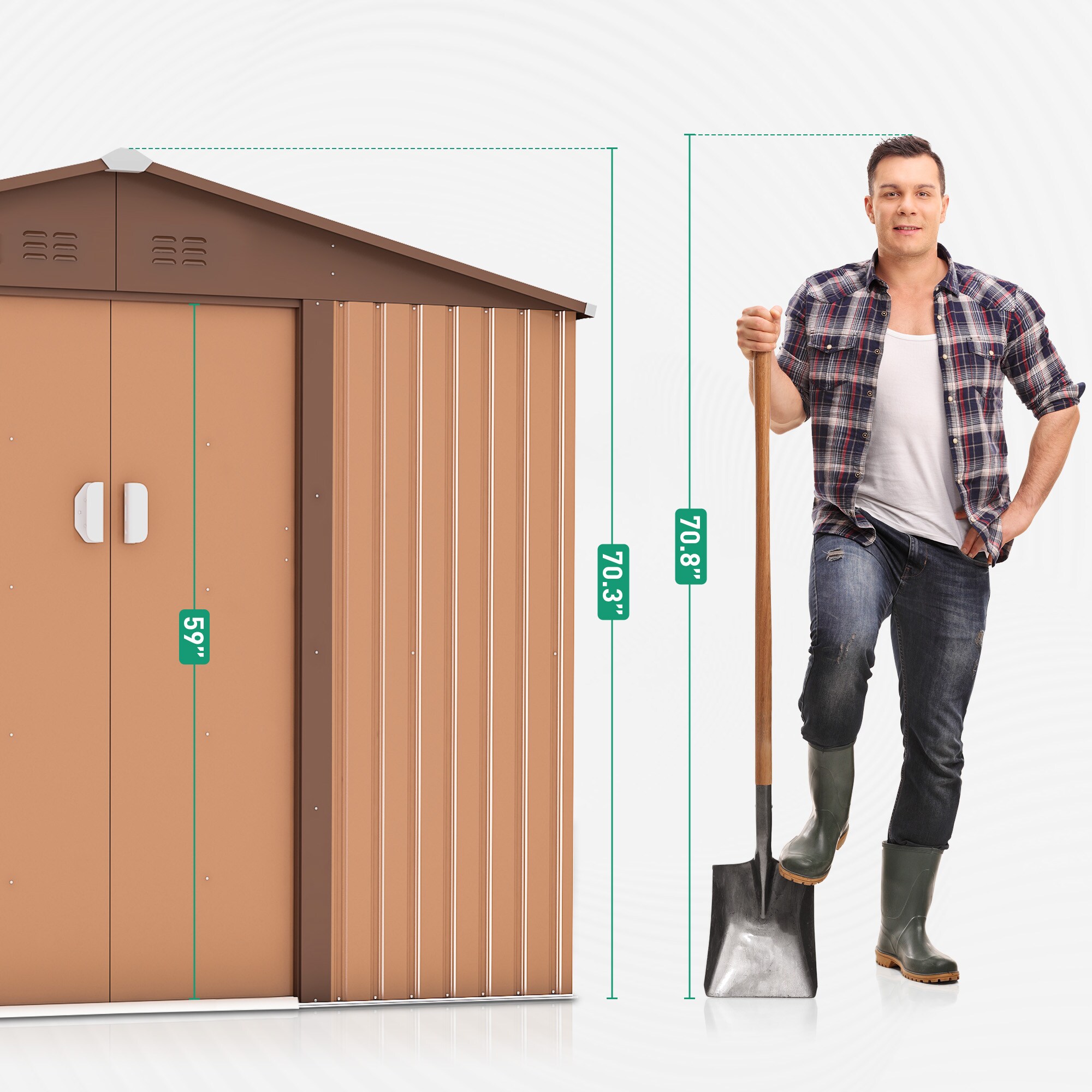 Jaxpety HG61K1325-L01 Metal-Storage-Buildings-Sheds - View #7