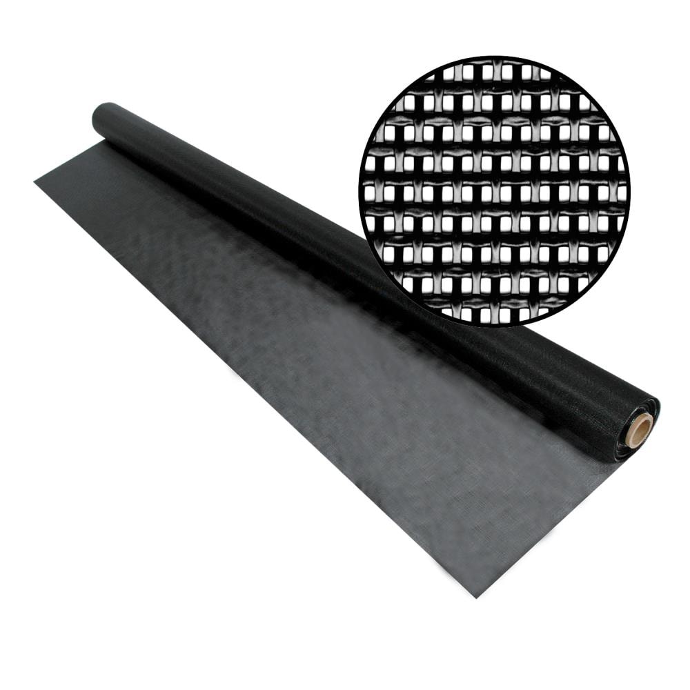 Phifer 3007923 SunTex174 80 8-ft x 50-ft Black Polyester Screen mesh