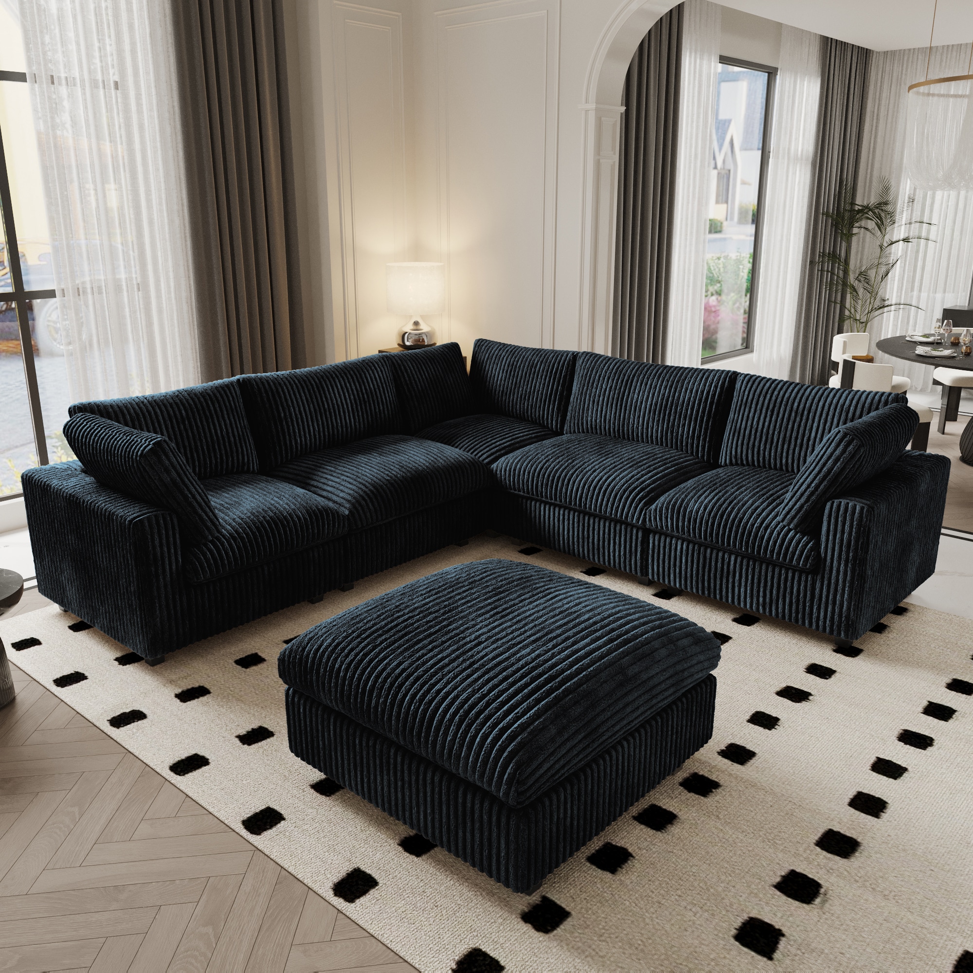 BuotiqHom DH-SF5+1-141BK Sofas-Loveseats - View #2