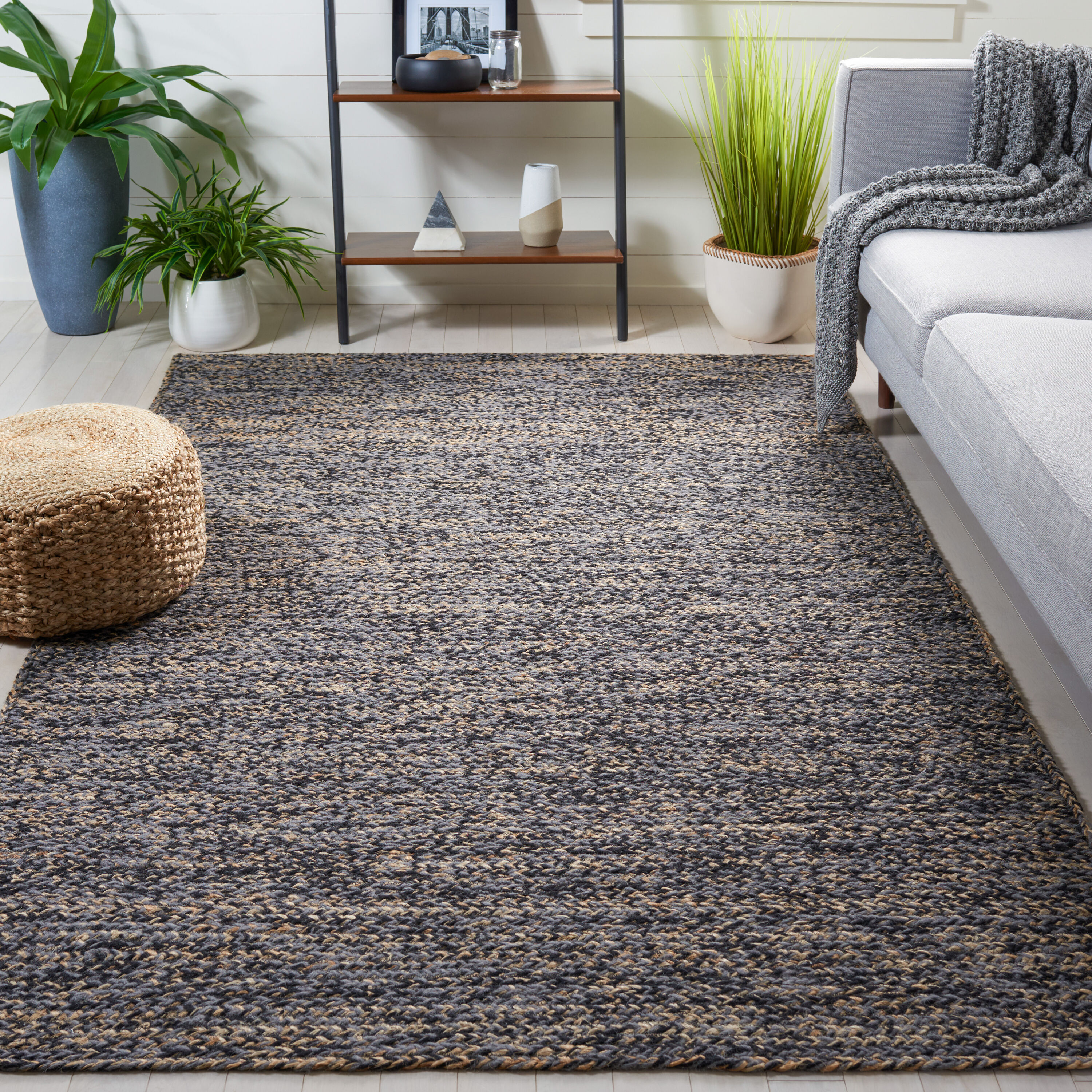  Natural Fiber 950 Black/Natural Solid / Tonal 5ft x 8ft Medium Rectangle Rug