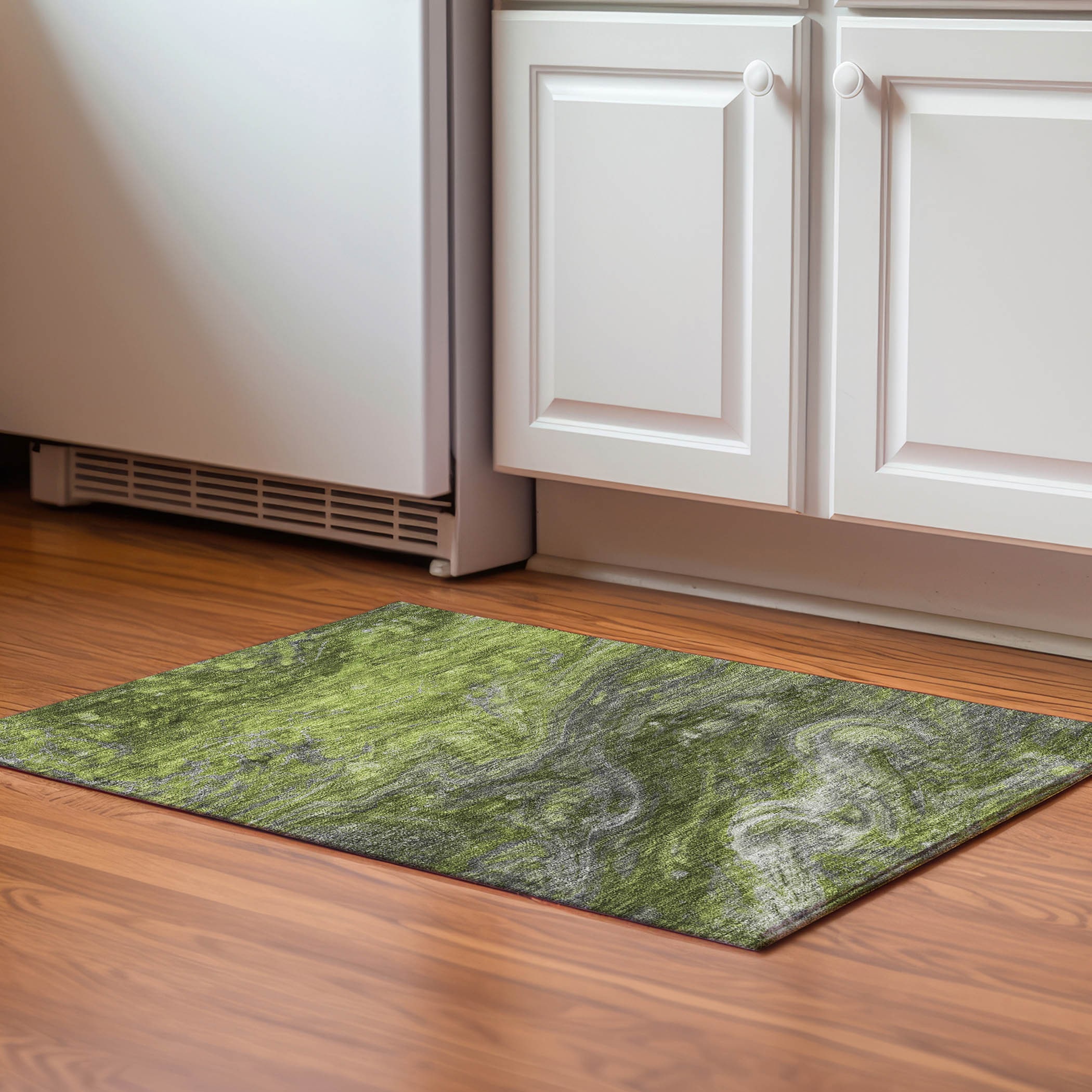 Addison Rugs AMF599GE20X30 Mayfield AMF599GE 2 x 3 (ft) Loomed Polyester Green Rectangular Indoor Geometric Machine washable Area rug