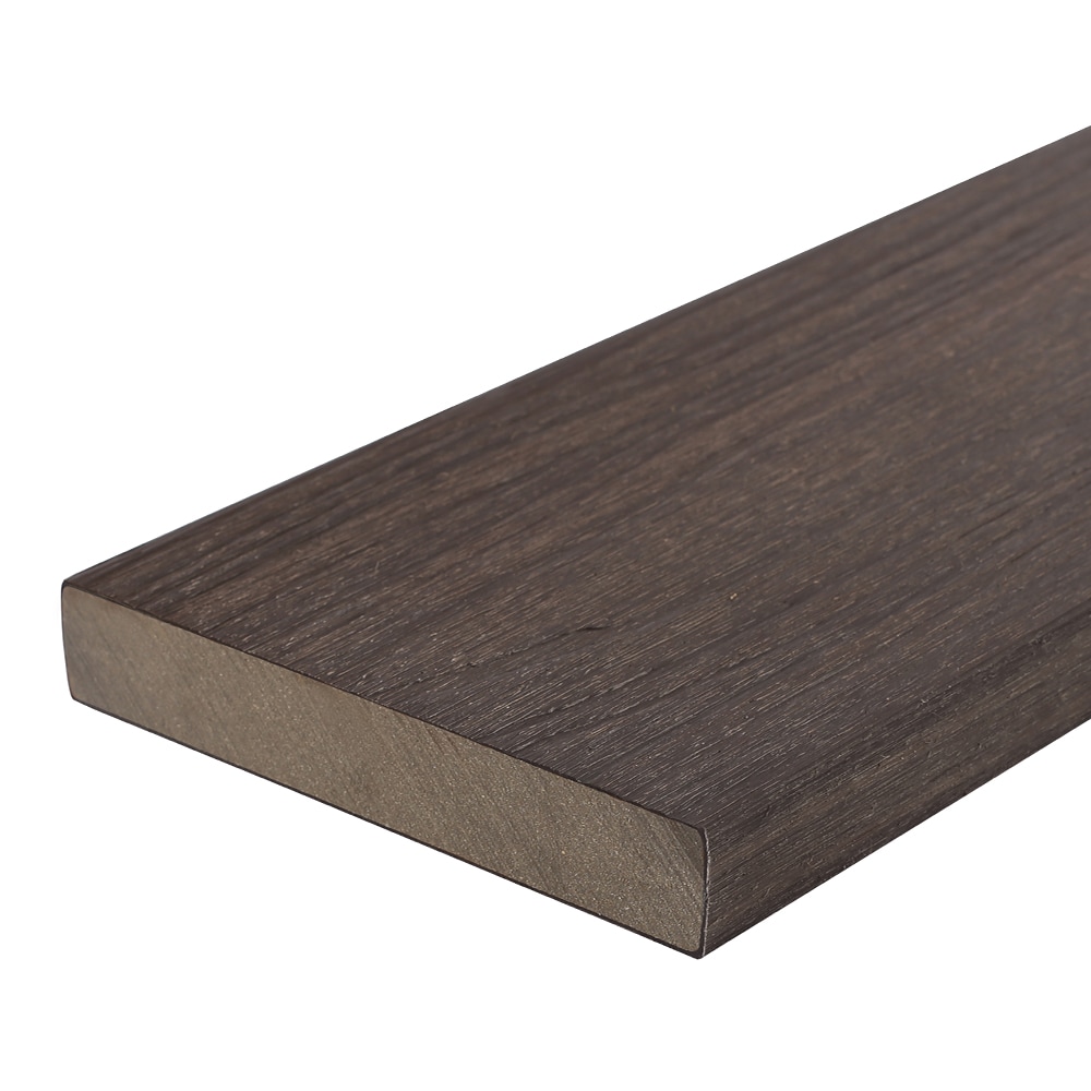 NewTechWood US07-8-WN-10 Cortes Solid Board 1-in x 6-in x 8-ft Spanish Walnut Square Composite Deck board 10 -Pack