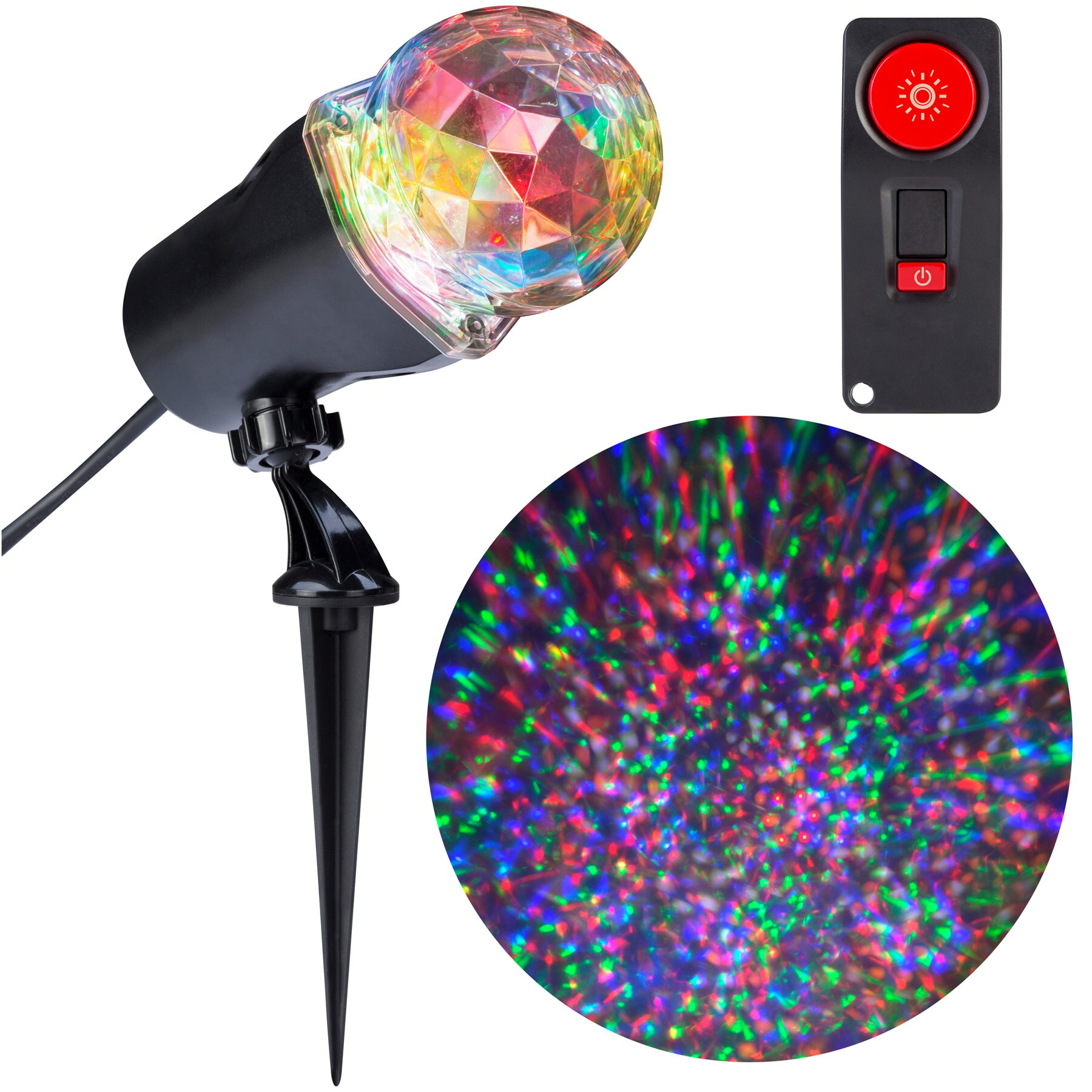 LightShow 13250 Lightshow Projection Multi-function Multicolor Electrical Outlet Kaleidoscope Christmas Outdoor Light Show Projector