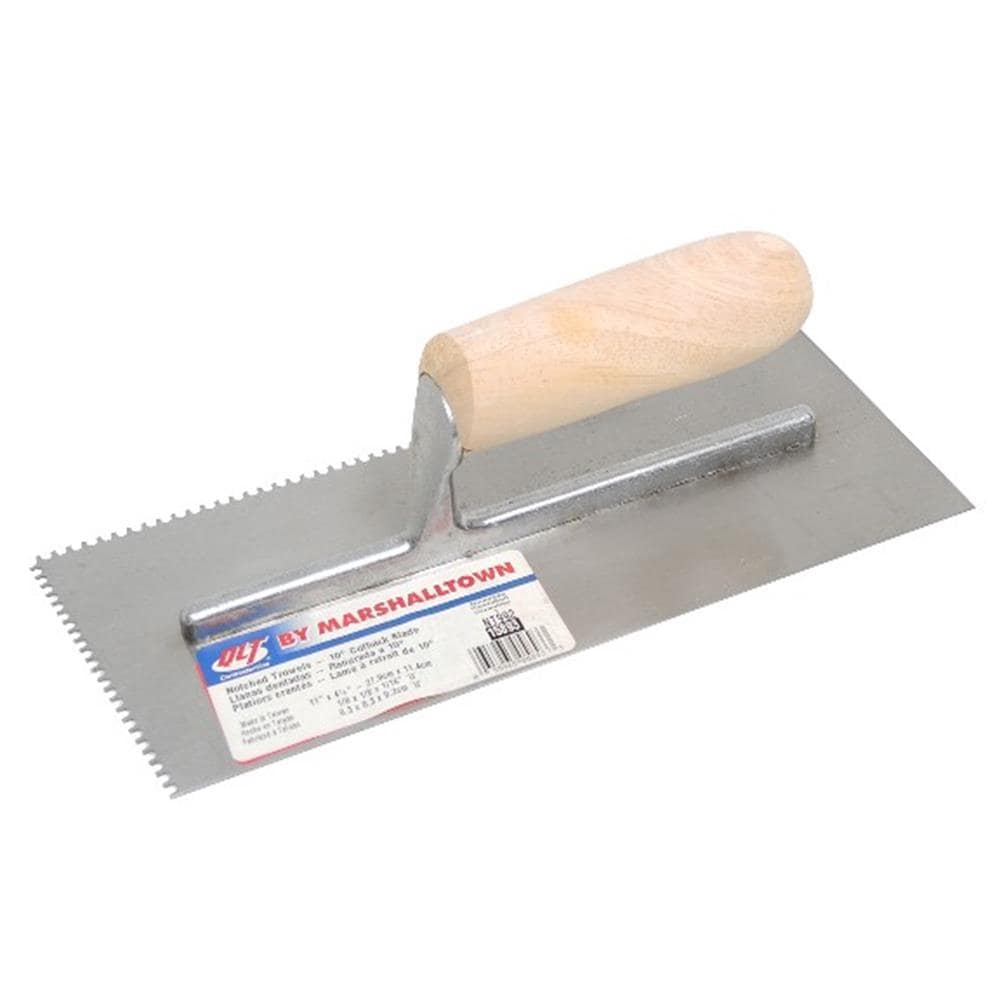 Marshalltown NT998 1/8-in x 1/8-in x 1/8-in Steel U-notch Ceramic Floor Trowel