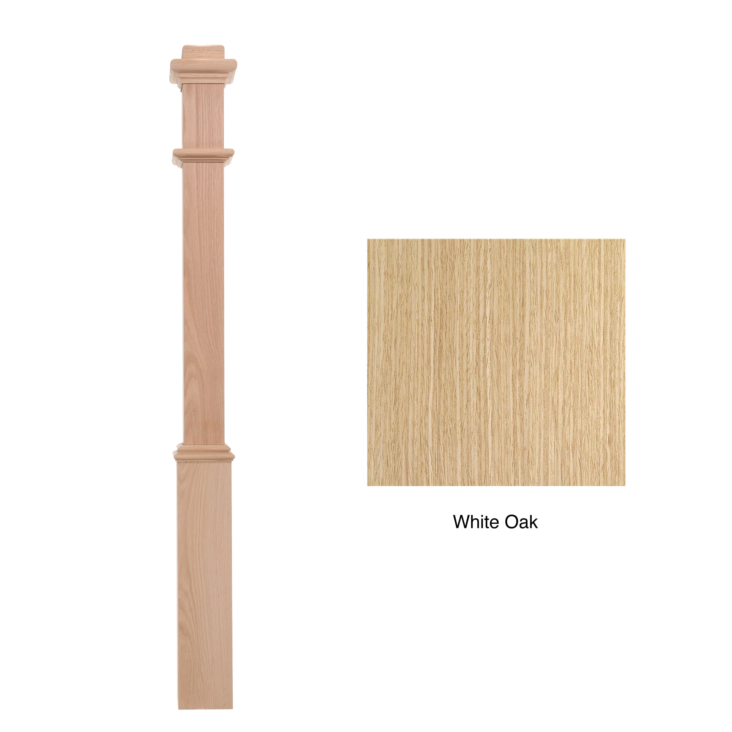 RELIABILT WG960WHTOAK 4.5-in x 48-in Unfinished White oak Universal Stair Newel Post