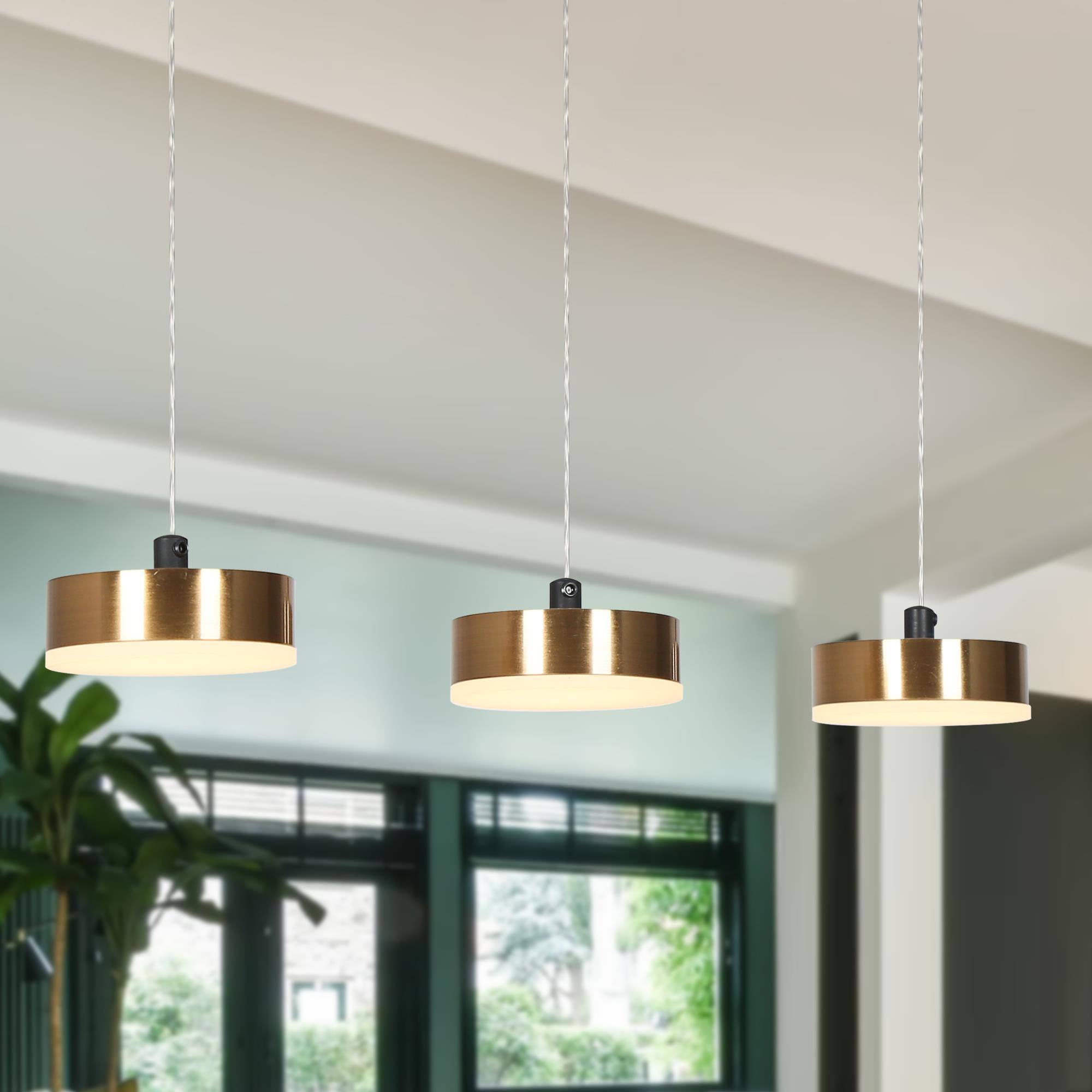 ZEVNI L3FY7NNZW4651SI7 Kay 3.0 -Light Matte Black Transitional Integrated LED For Use in Bedrooms, Dining Rooms, Foyers, Kitchens, Living Rooms Chandelier
