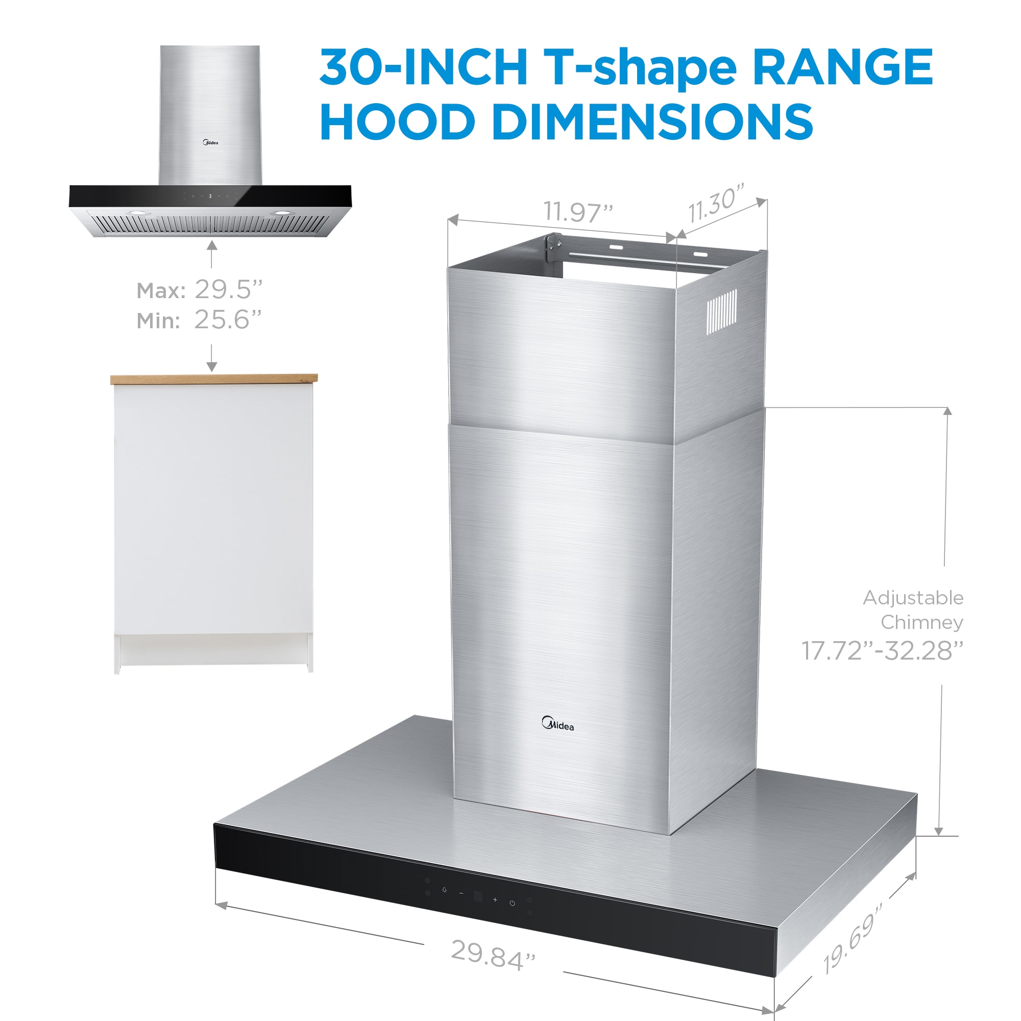 Midea MVT30W9AST Wall-Mounted-Range-Hoods - View #4