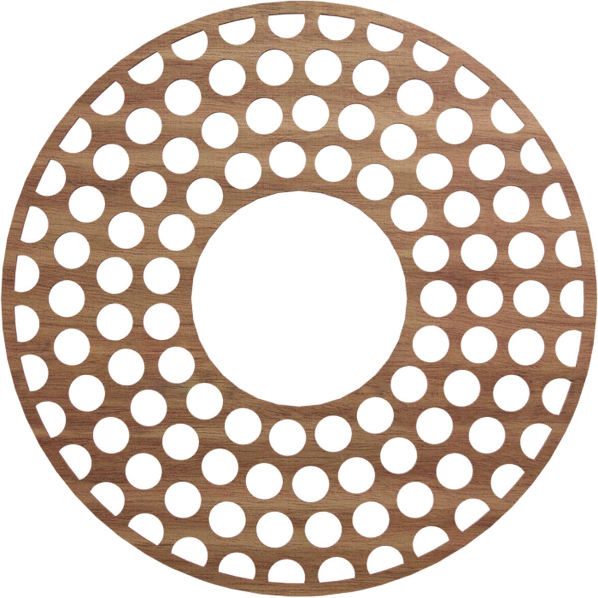 Ekena Millwork CMWP26X26X0375FFWA Fink Fretwork Pierced 26-in W x 26-in L Modern Walnut Wood Whole Ceiling Medallion
