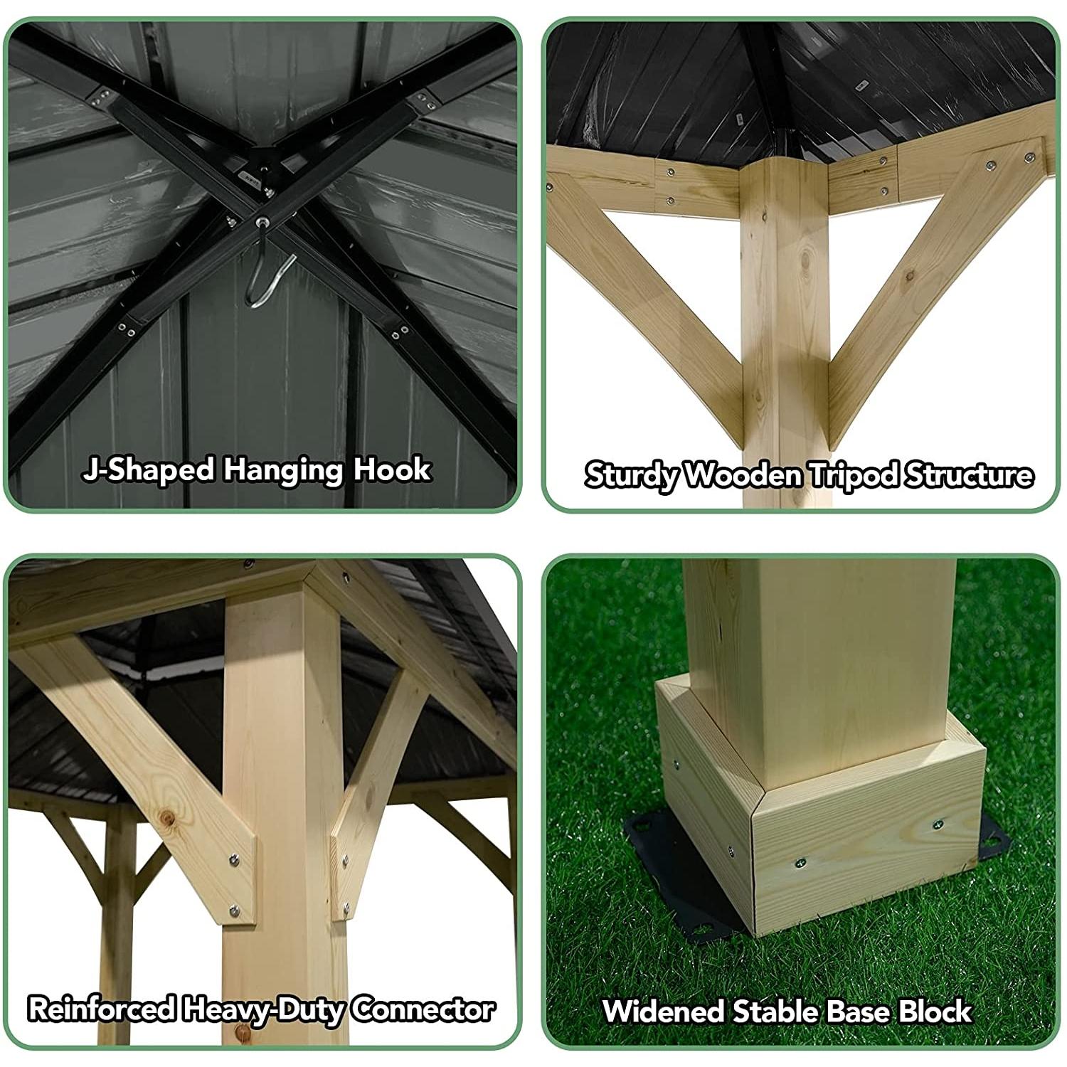 Clihome CL-GR10045 Wood-Resin-Gazebos - View #8