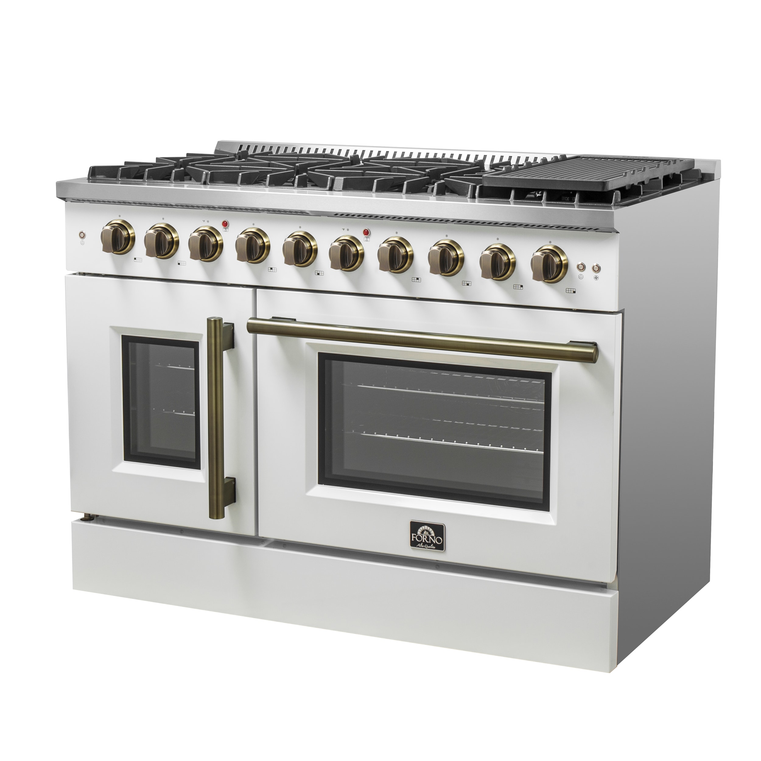 FORNO FFSGS6444-48WHT Double-Oven-Gas-Ranges - View #6