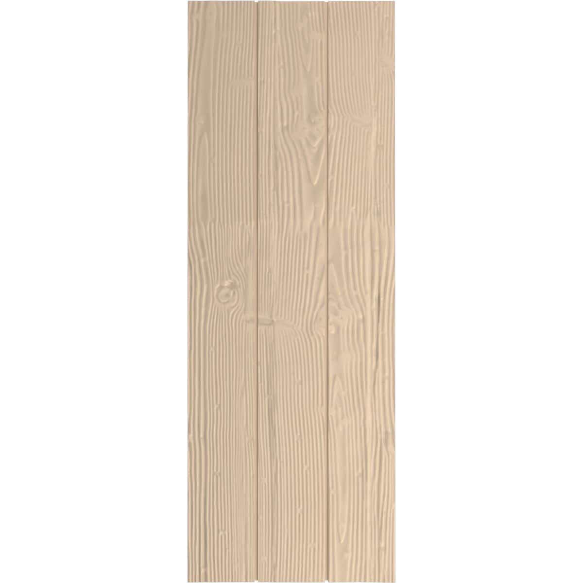 Ekena Millwork SHUBJN16X26SDPR 16.5-in W x 26-in H Sandblasted Paintable/Stainable Board and batten No batten Exterior Shutters ( 2 -Pack )