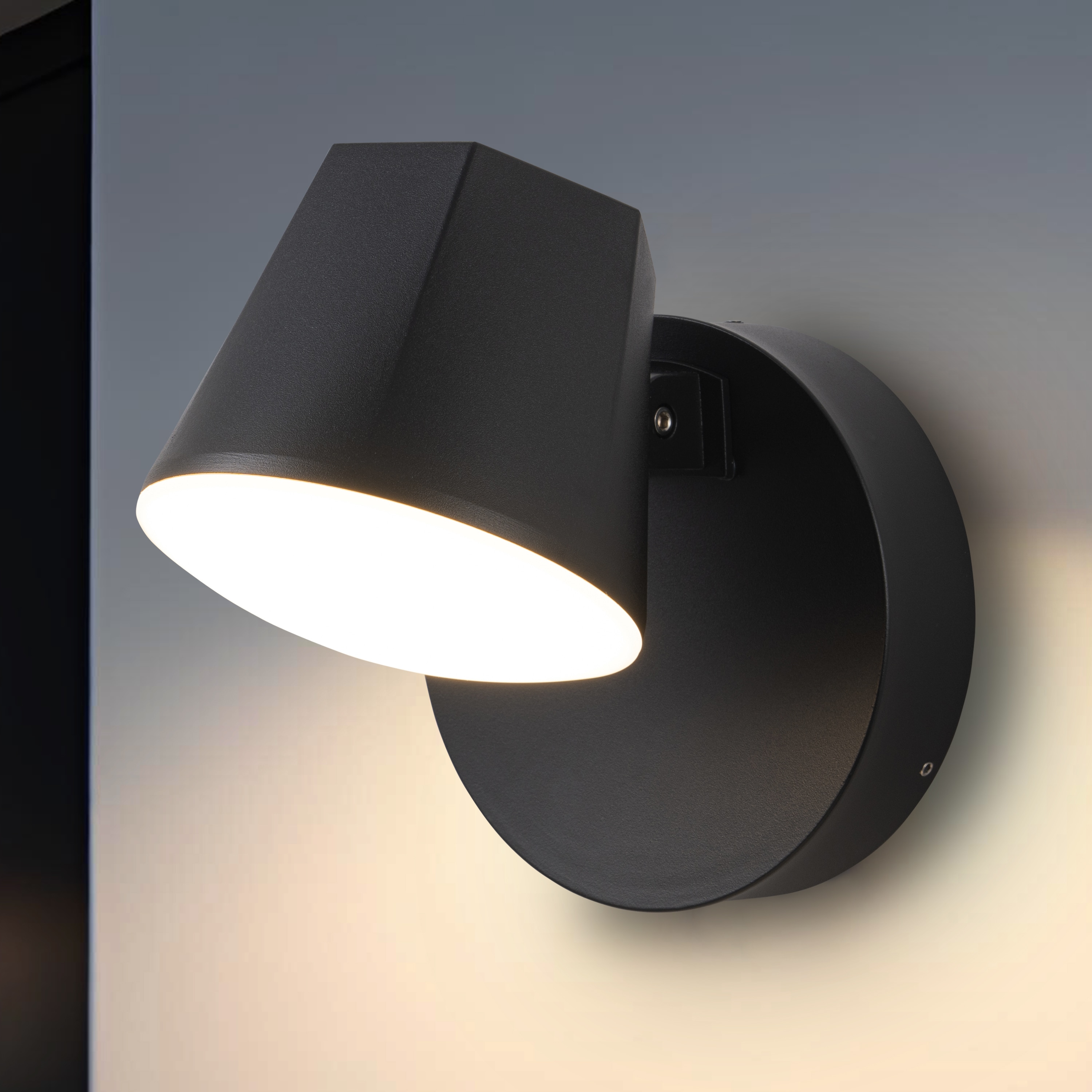 C Cattleya LCA2526-JES-W 6.25-in H Matte Black Hardwired