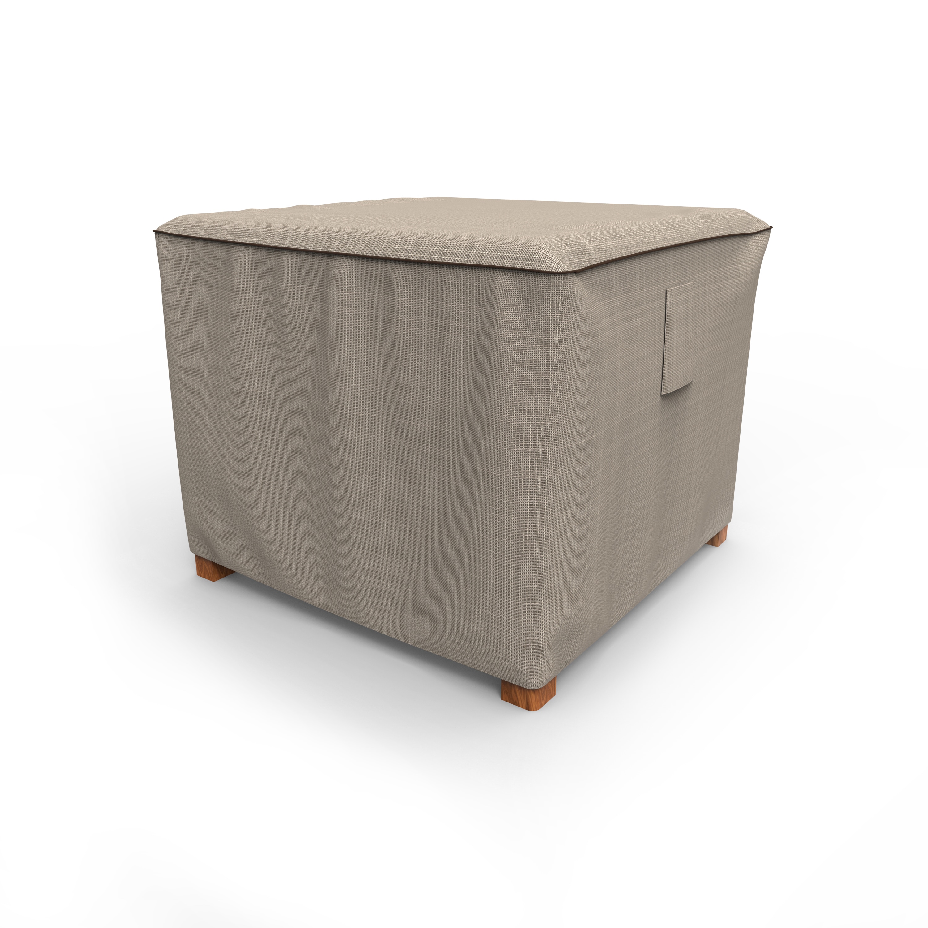 Budge P4A05PMNW2 StormBlock#8482 Savanna Black and Ivory Polyester Patio Furniture Cover For Dining table (square)