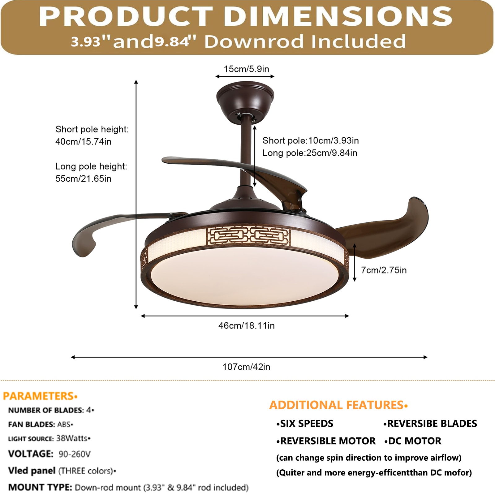 Oukaning JZUCOD-01300099 Ceiling-Fans - View #4