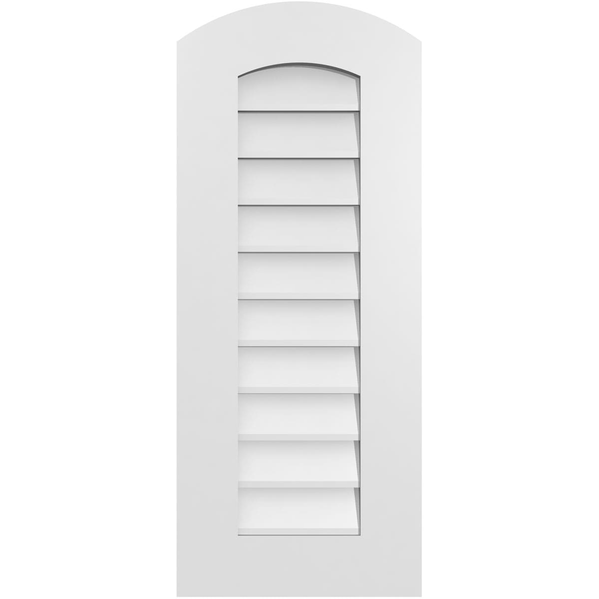 Ekena Millwork GVPAR14X3401SN 14-Inches x 34-Inches Off-white Round top PVC Gable Louver Vent