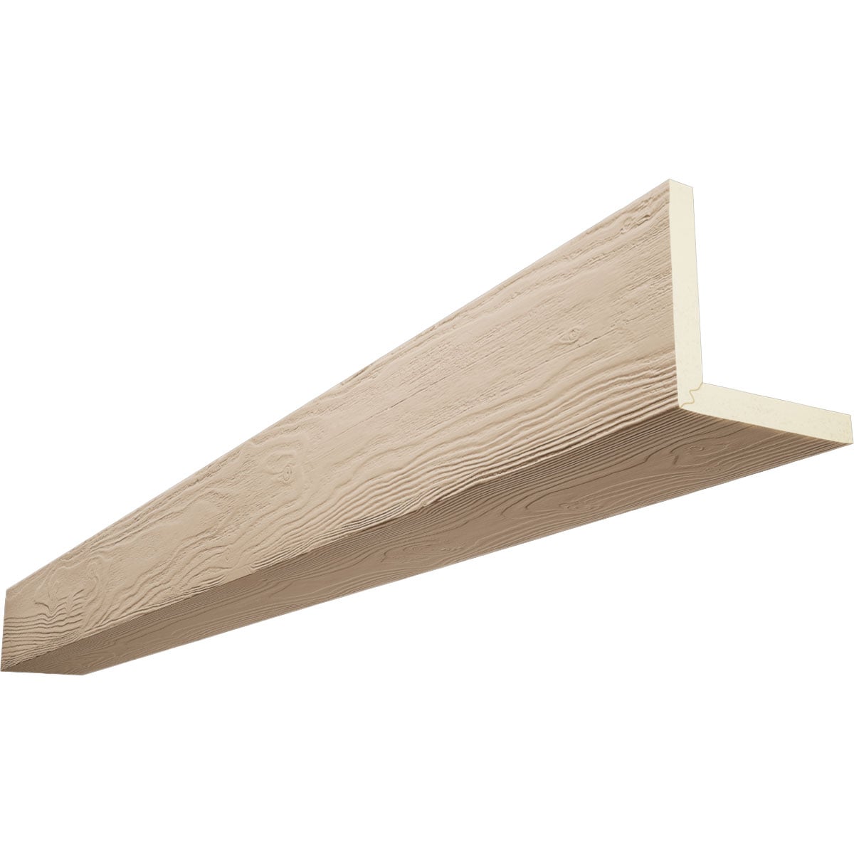 Ekena Millwork BMSD2C0060X100X192UN 1-in x 6-in x 16-ft Factory Prepped Unfinished Urethane L-Shaped Decorative Beam