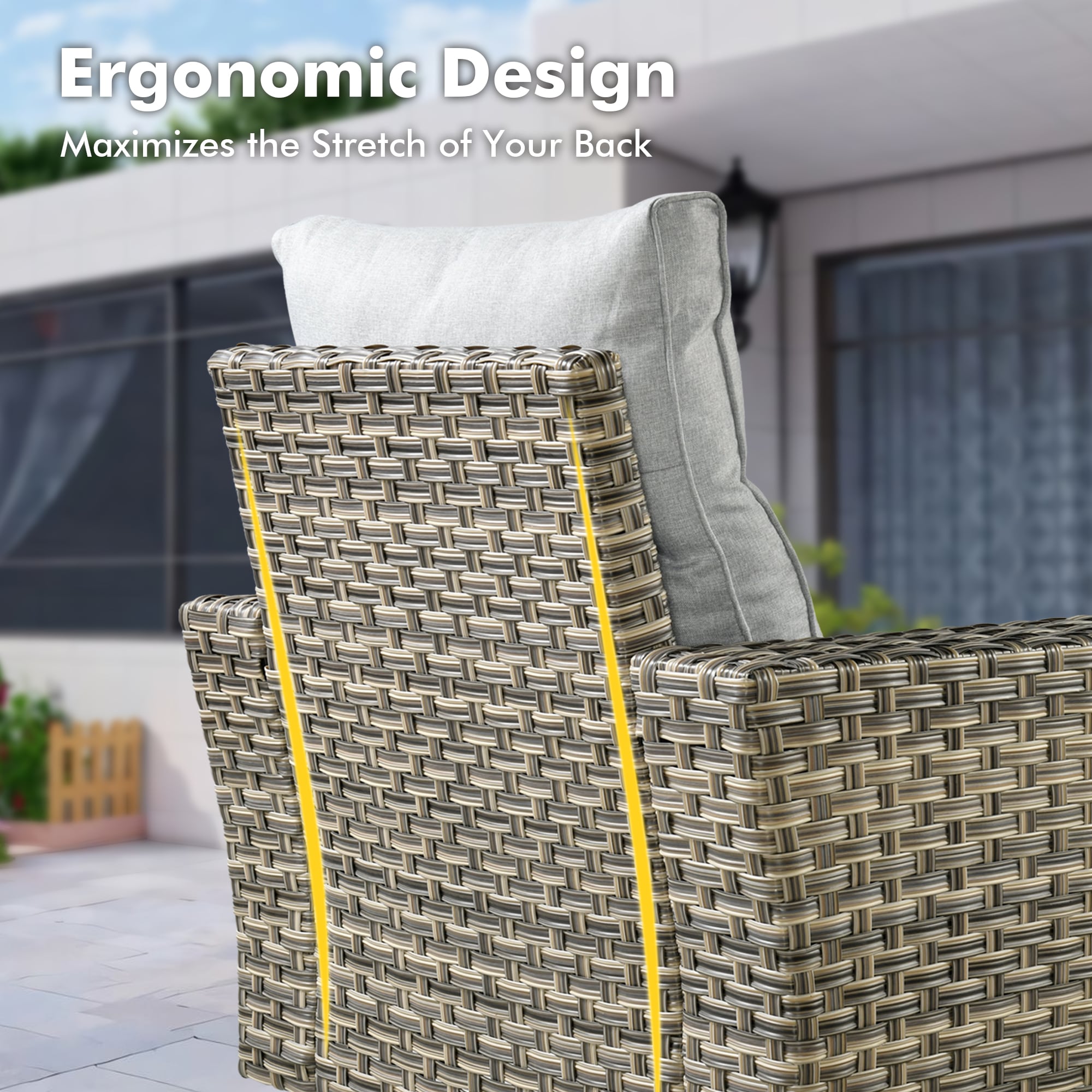 Ovios TS408Y Patio-Conversation-Sets - View #2