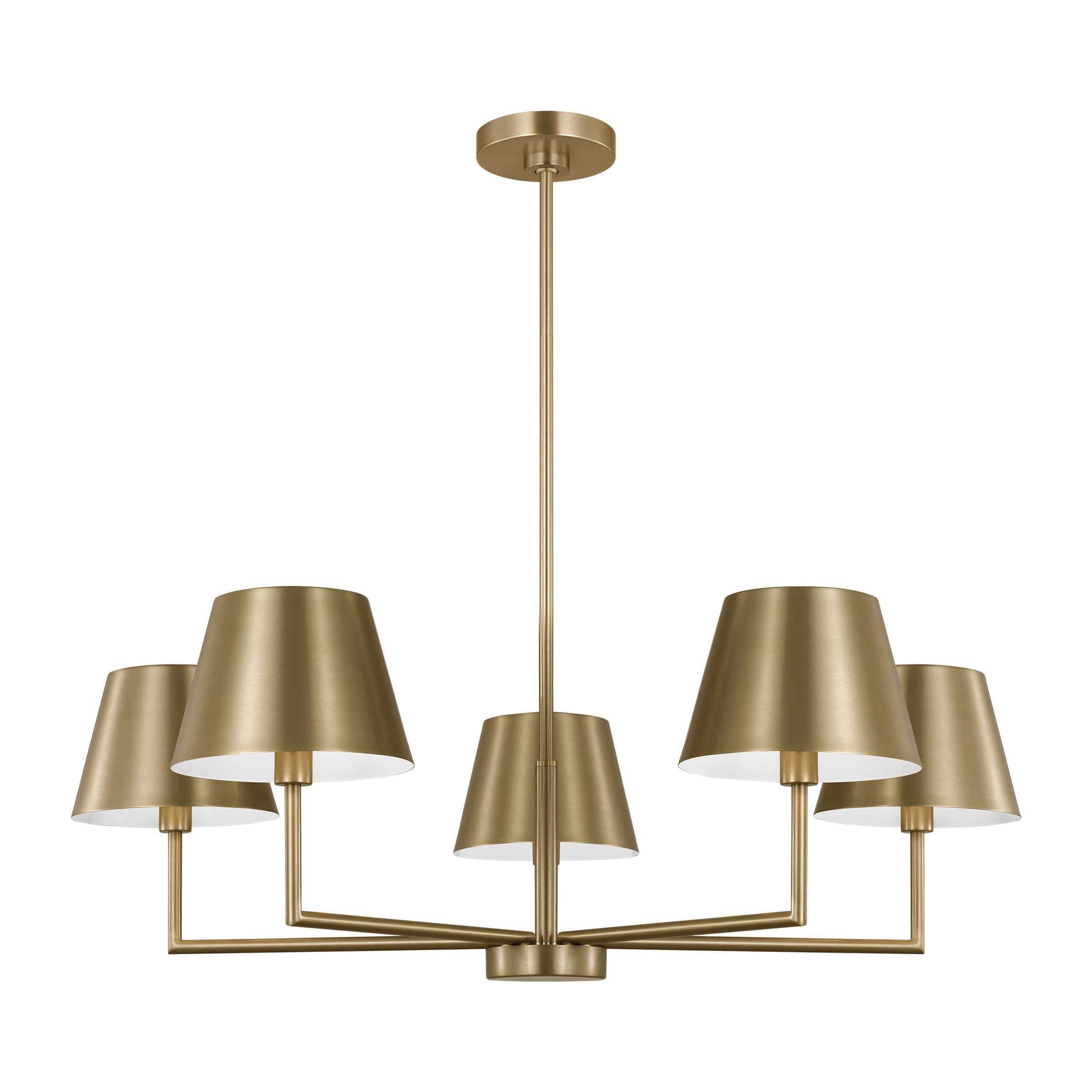 Scott Living DJC1265SB Ender 5 -Light Satin Brass Modern/contemporary For Use in Dining Rooms, Living Rooms Chandelier