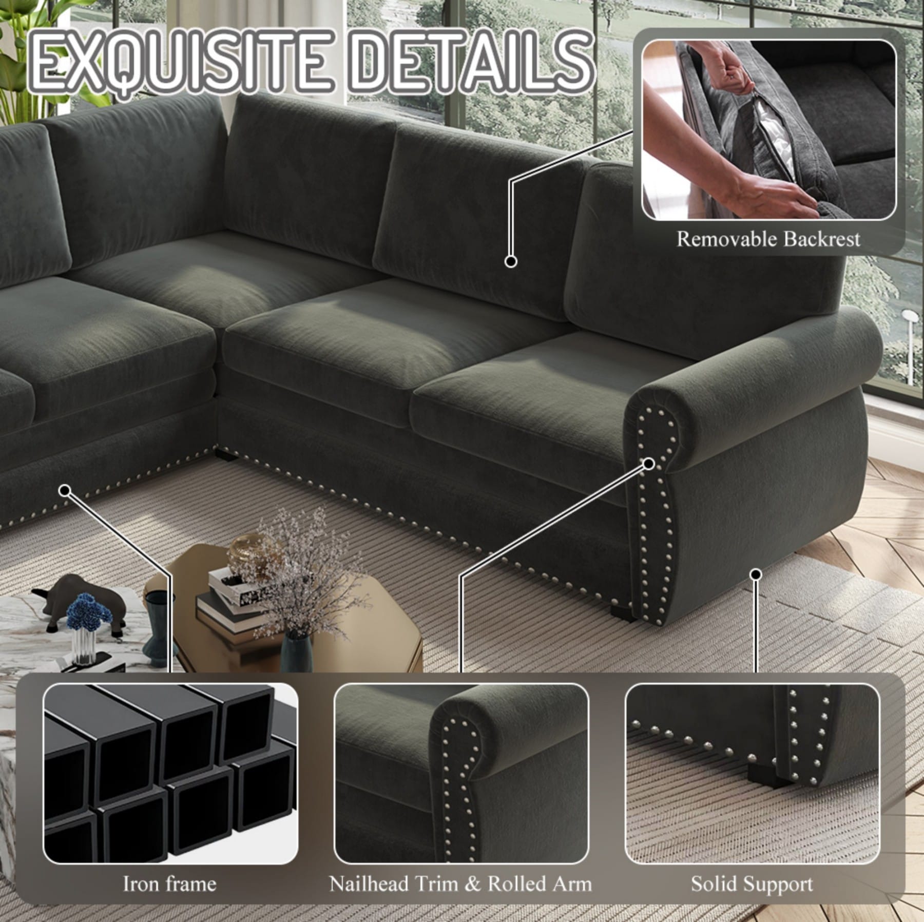 GZMR GZ-BF4419A Sofas-Loveseats - View #4