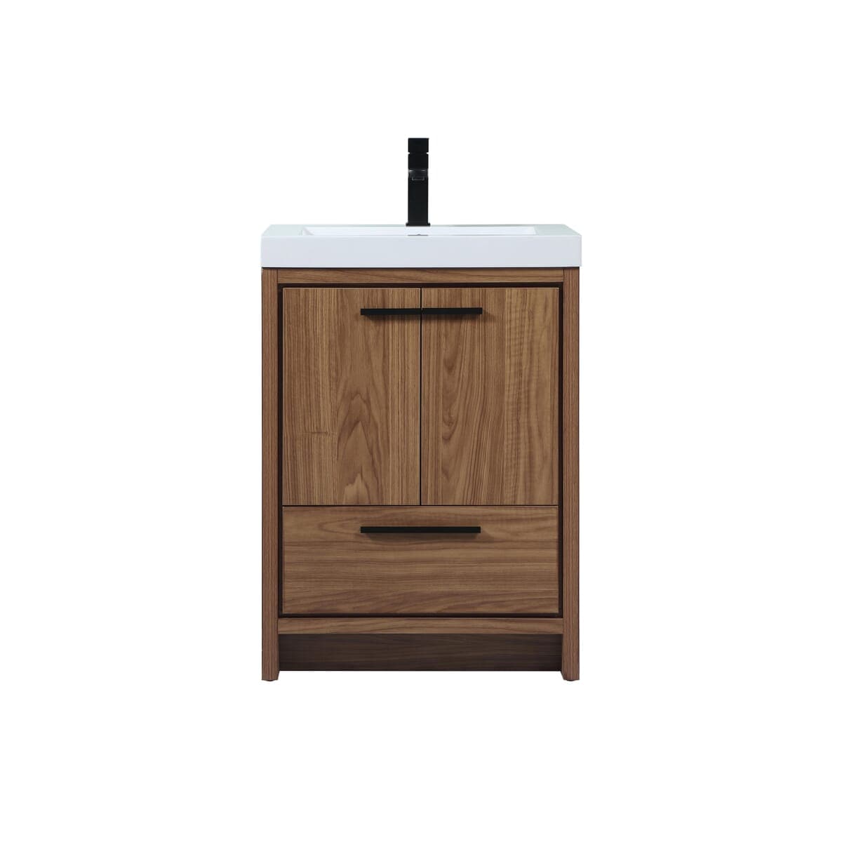 Simply Living Home Weston 24 inch Single Bathroom Vanity in Walnut Brown