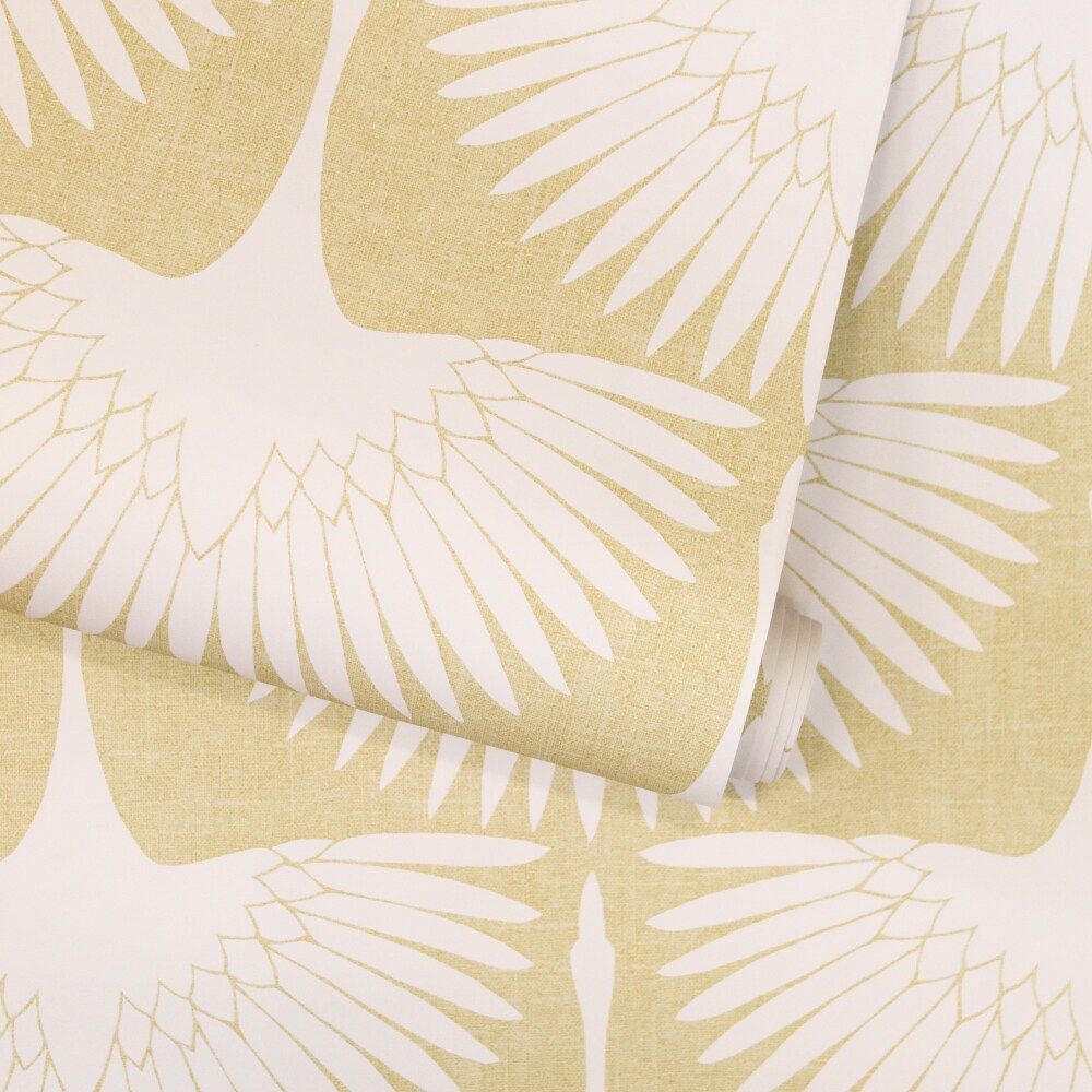 Tempaper 28-sq ft Gold Vinyl Birds Self-adhesive Peel and Stick ...