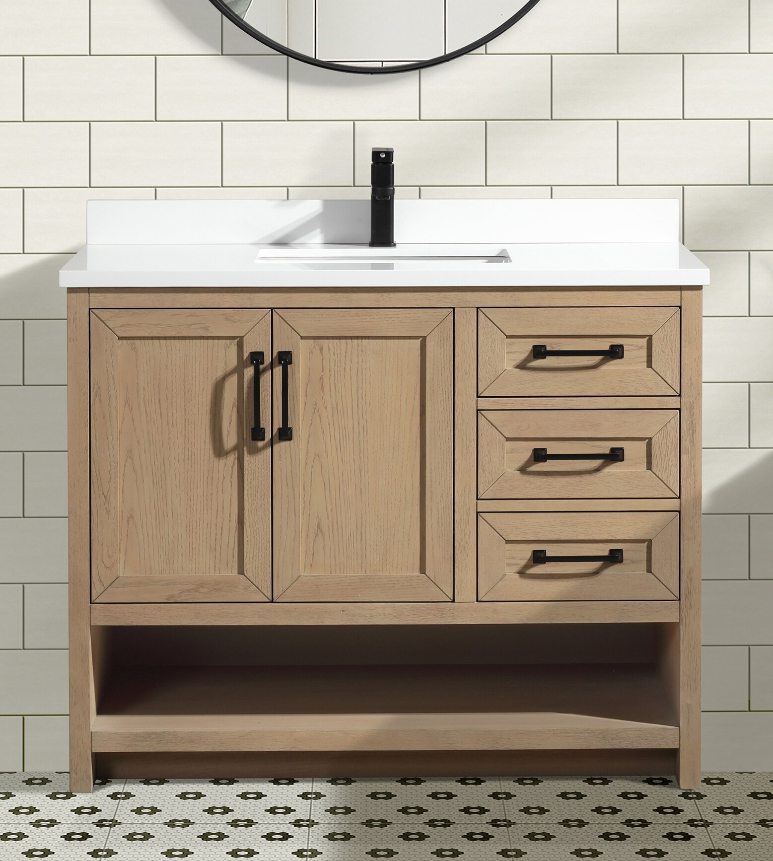 Ari Kitchen & Bath AKB-VENICE-42-OAKGRA Bath-Vanity-Combo - View #7