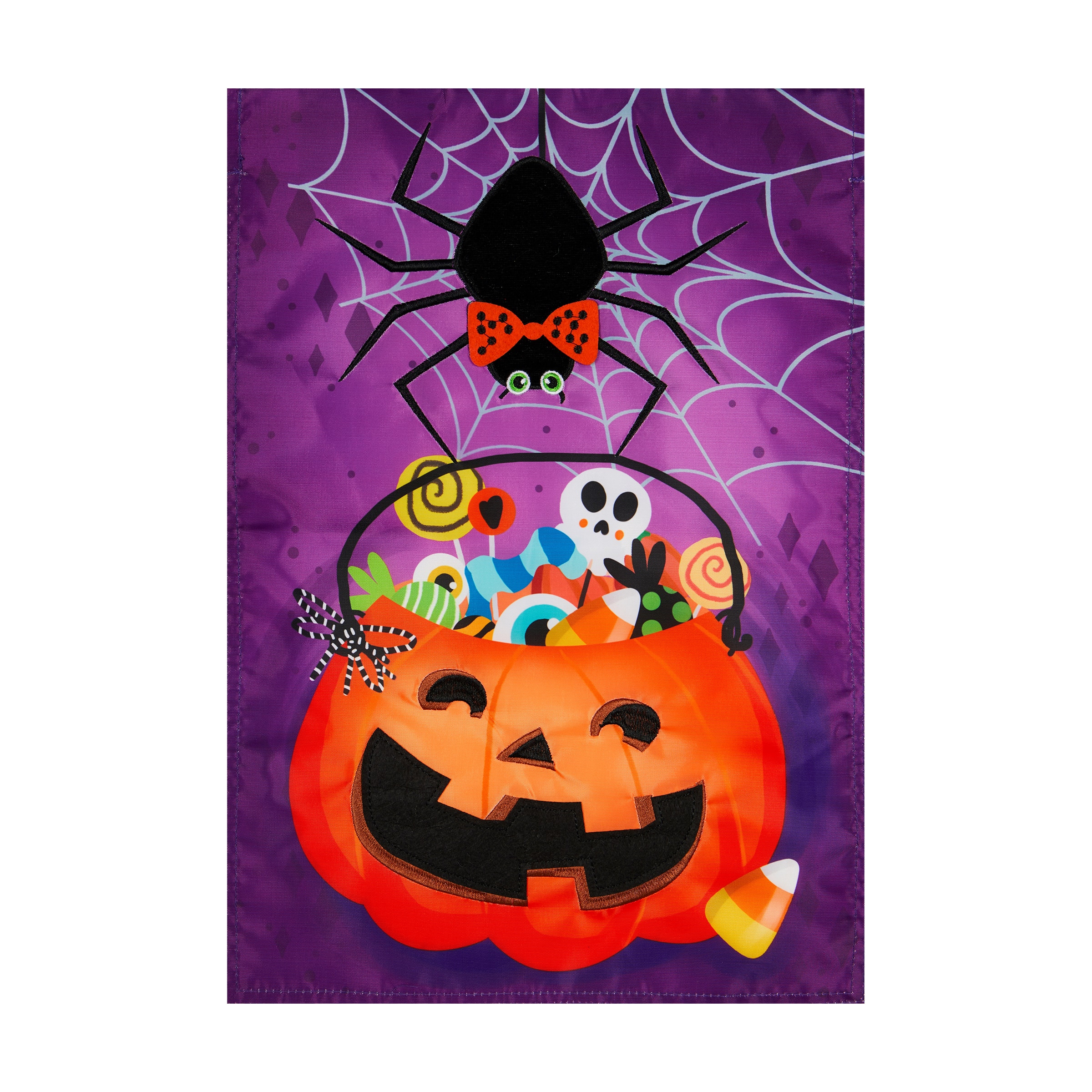 Style Selections ZLW169908 1-ft W x 1.5-ft H Halloween Embroidered Garden flag